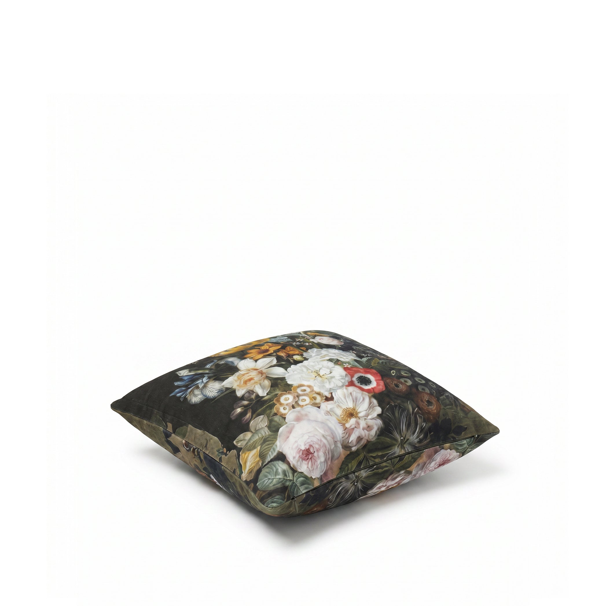'Still Life 1815' Dark Floral Linen Cushion Cover, 50X50cm
