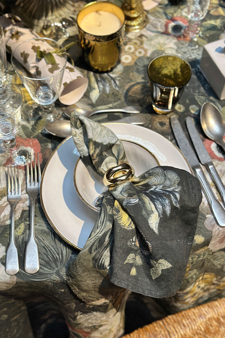 'Still Life 1815' Round Linen Tablecloth, 260cm