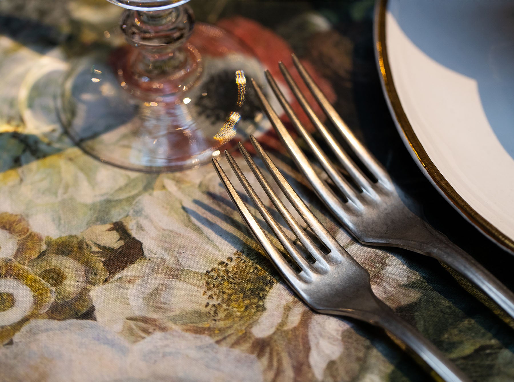 'Still Life 1815' Round Linen Tablecloth, 260cm