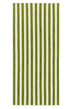 'Stripe' Linen Tablecloth in White & Green