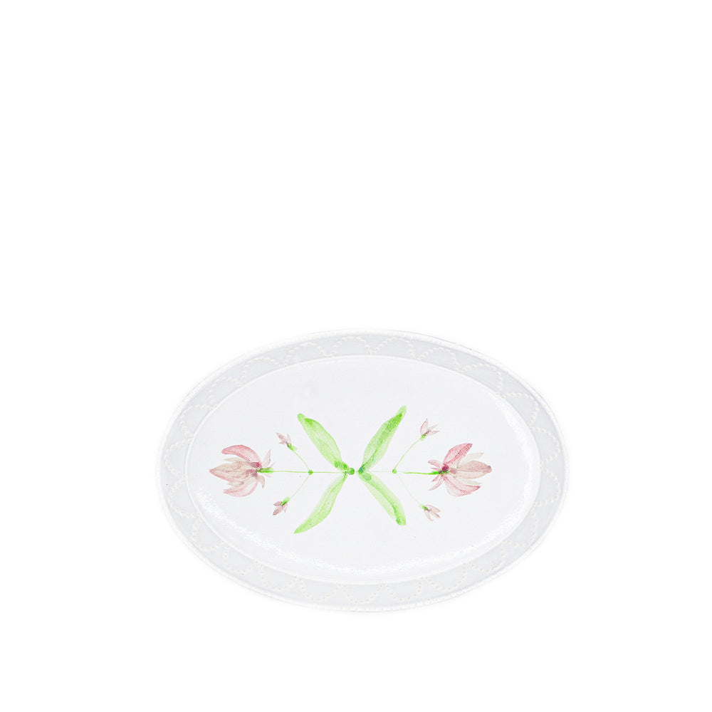 Exclusive Light Pink Cyclamen 'Bloom' Platter, 22cm x 32cm