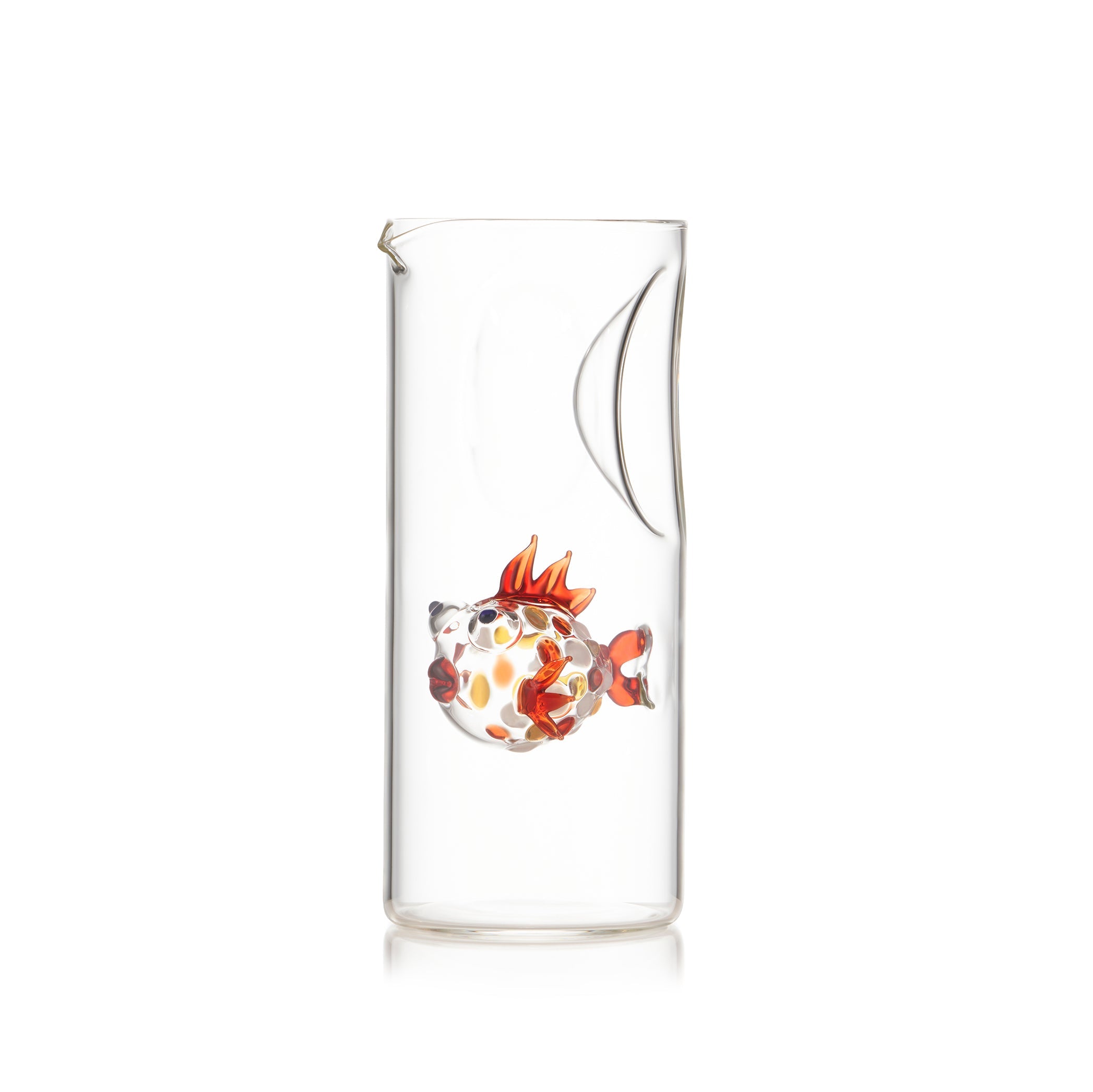 Handblown Glass Tropical Fish Carafe, 24.5cm