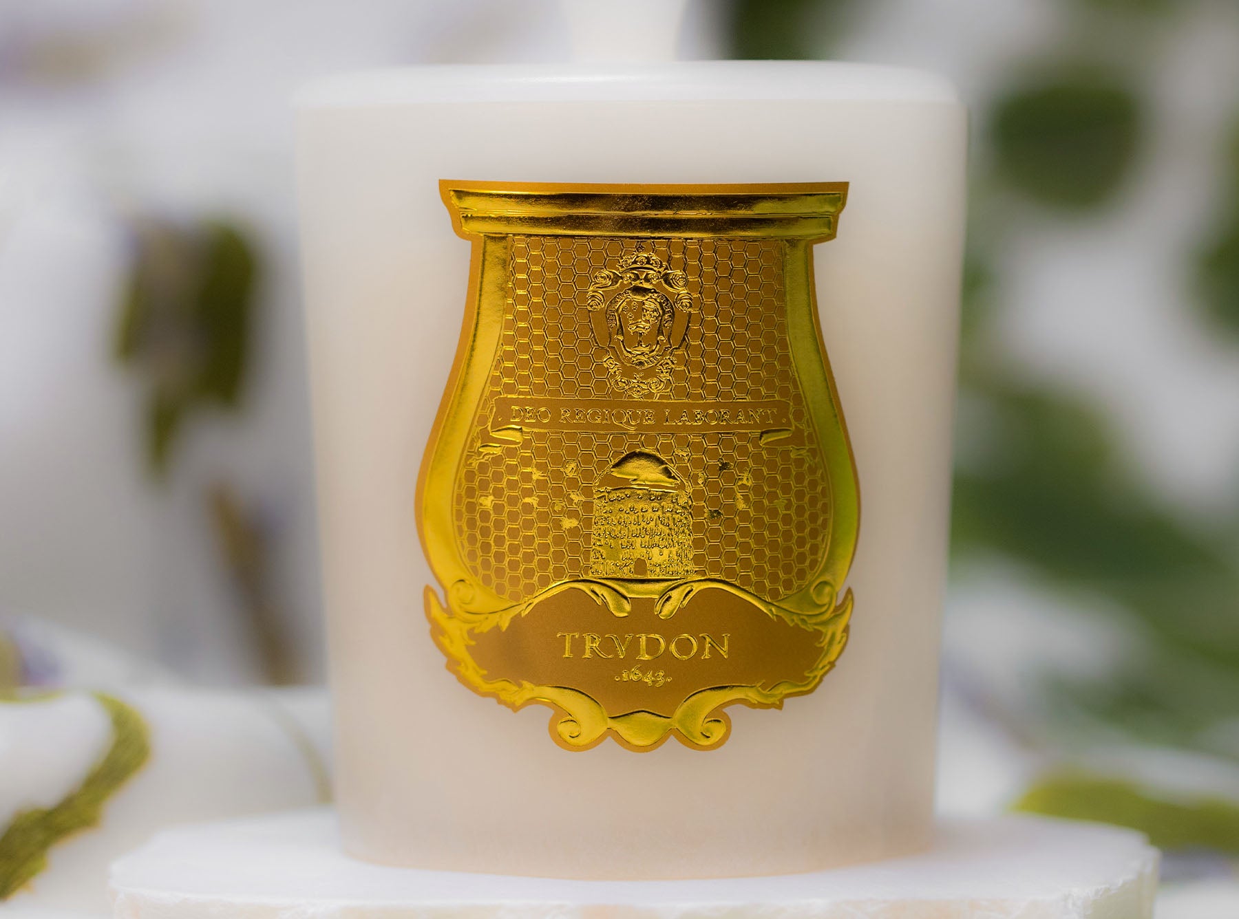 Alabaster Pedestal Candle Accessory by Trudon