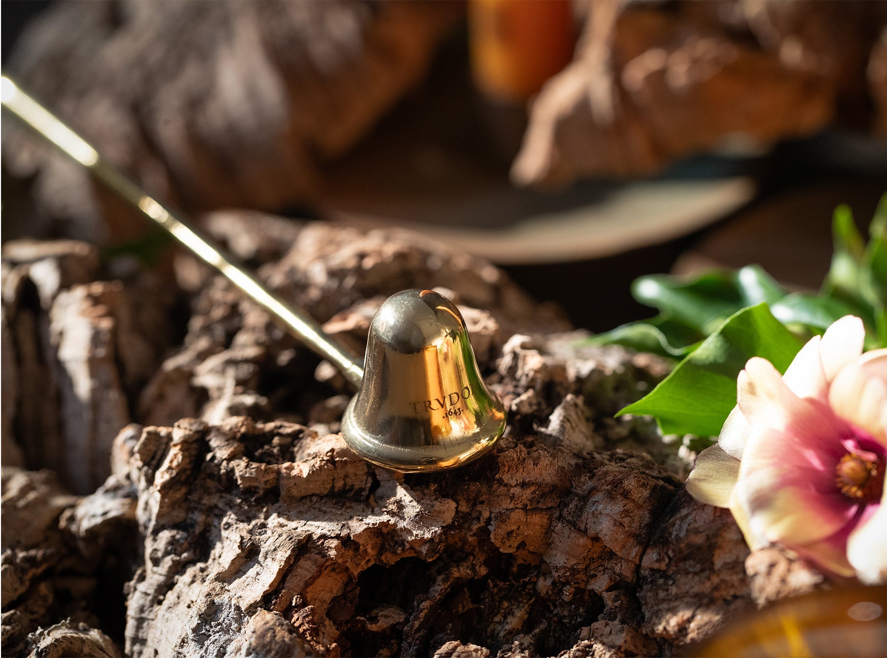 Gold Brass Candle Snuffer by Trudon