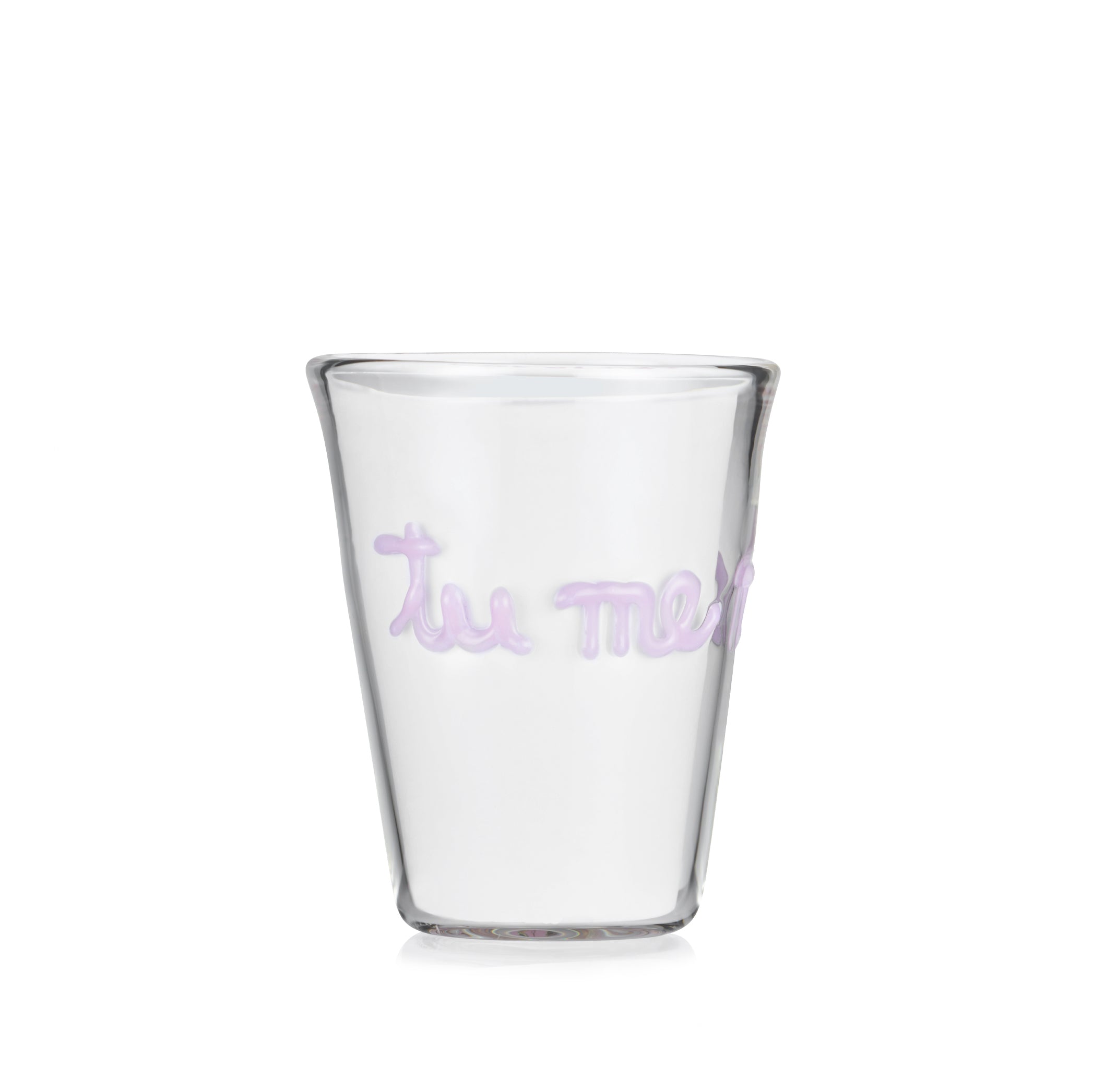 Handblown Glass "Tu Me Manques" (I miss you) Tumbler