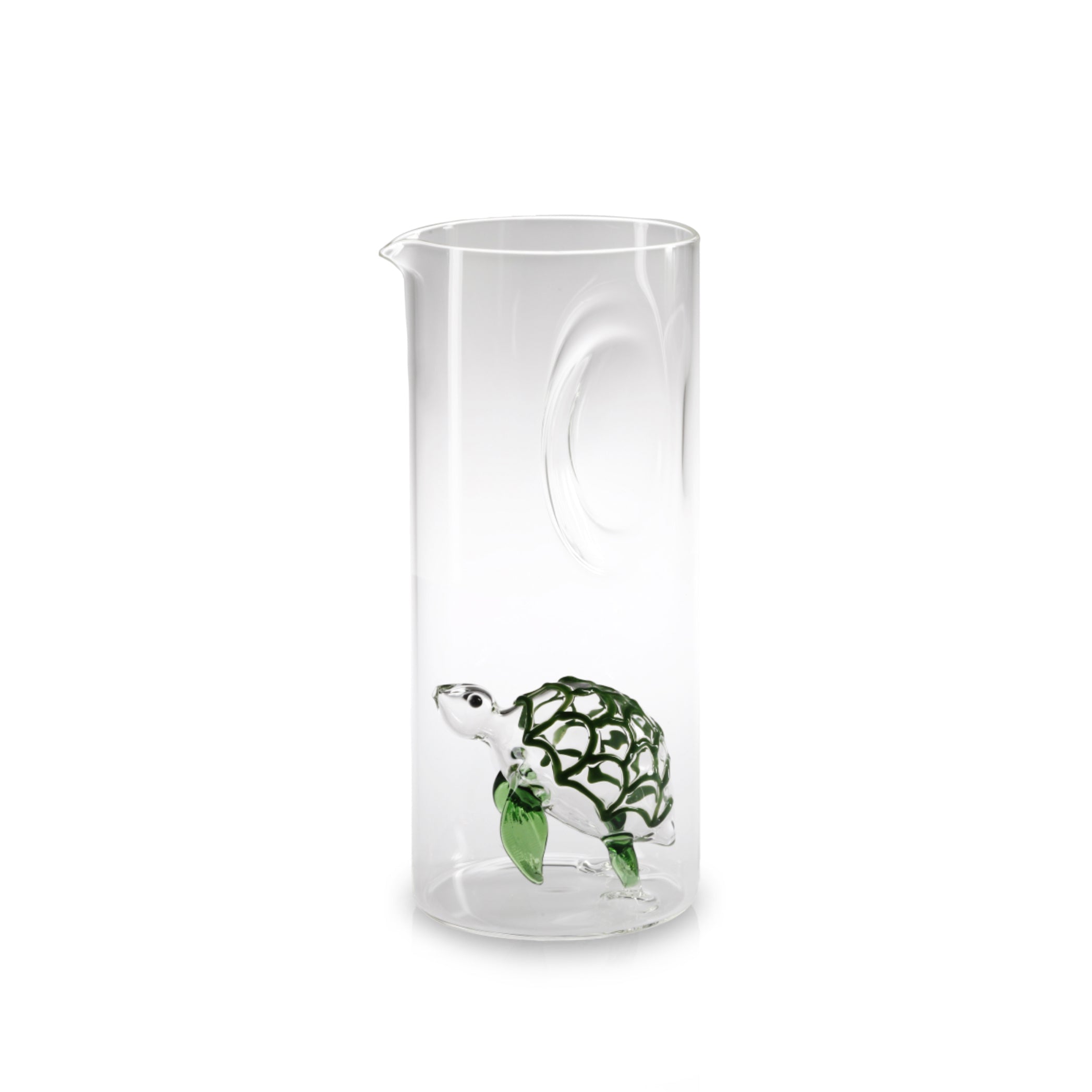 Handblown Glass Turtle Carafe, 24.5cm