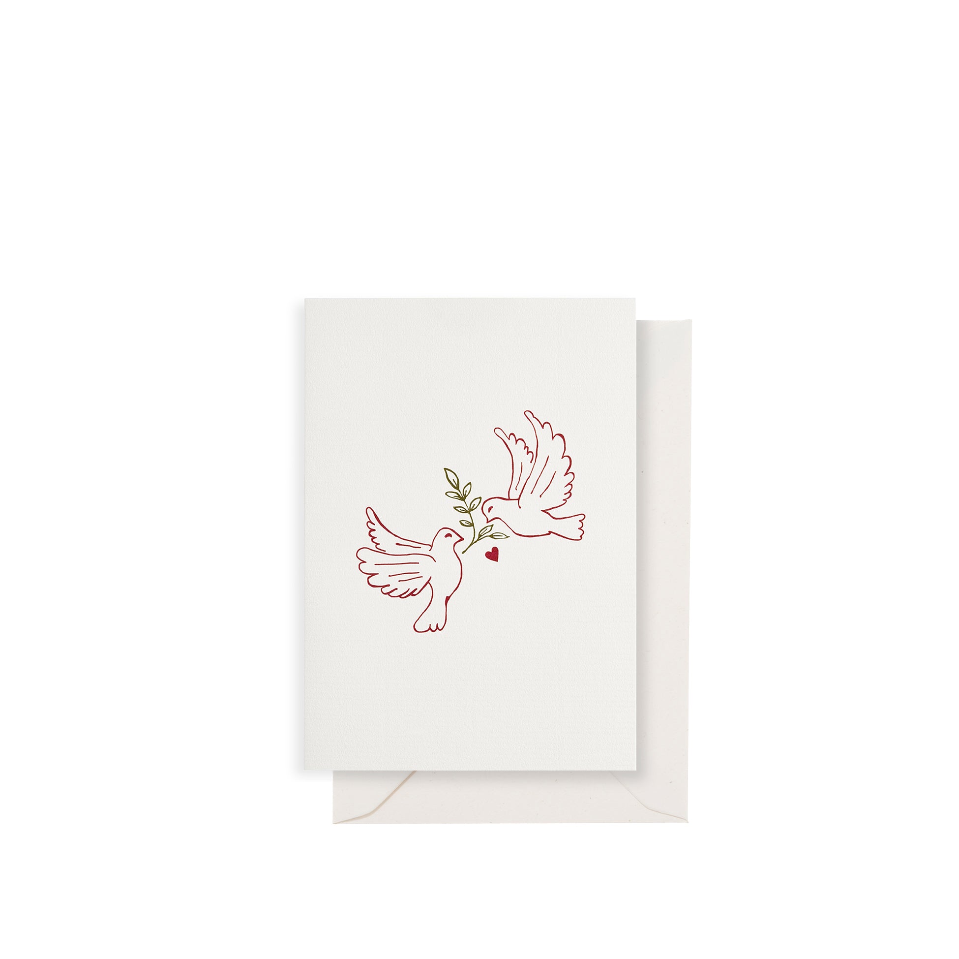 'Red Doves' Greeting Card, 15cm x 10cm (A6)