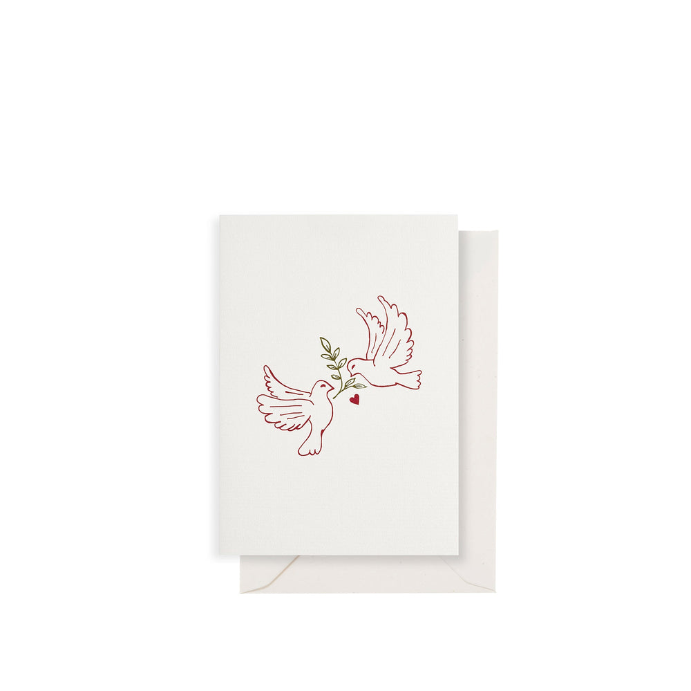 'Red Doves' Greeting Card, 15cm x 10cm (A6)