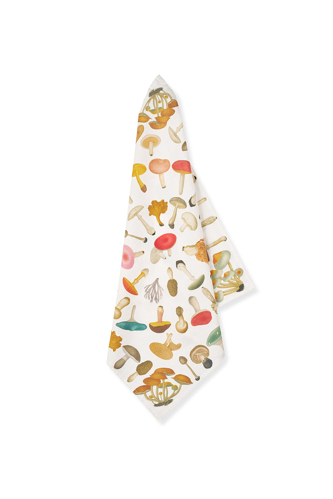 S&B x John Derian White 'Fungi' Linen Napkin