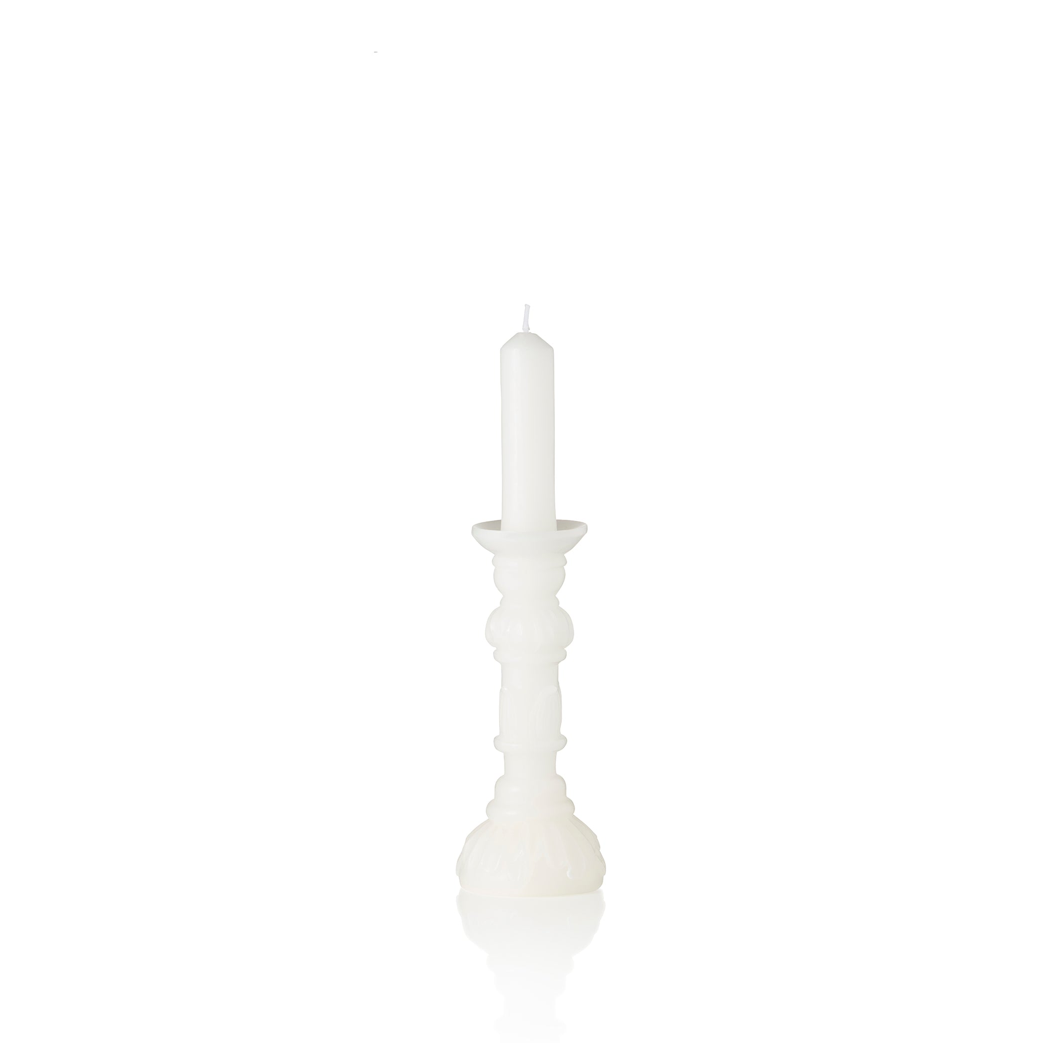 White Candlestick Shaped Candle, 25cm