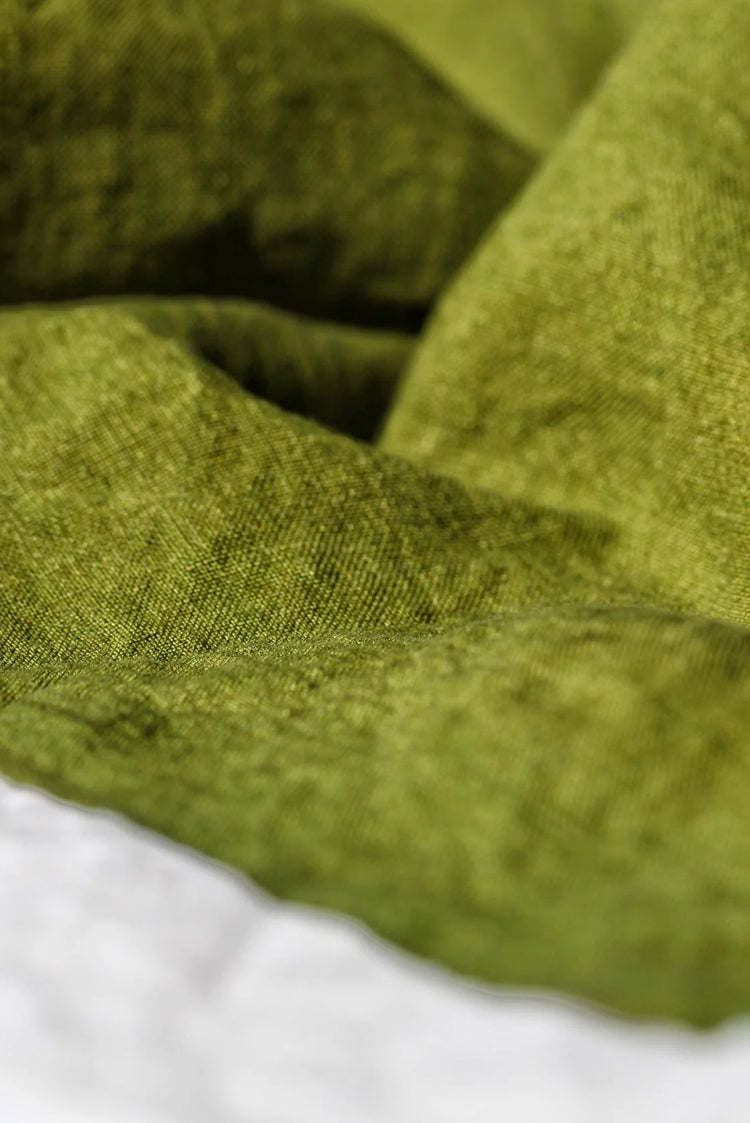 Bespoke Word Linen Tablecloth in Avocado Green