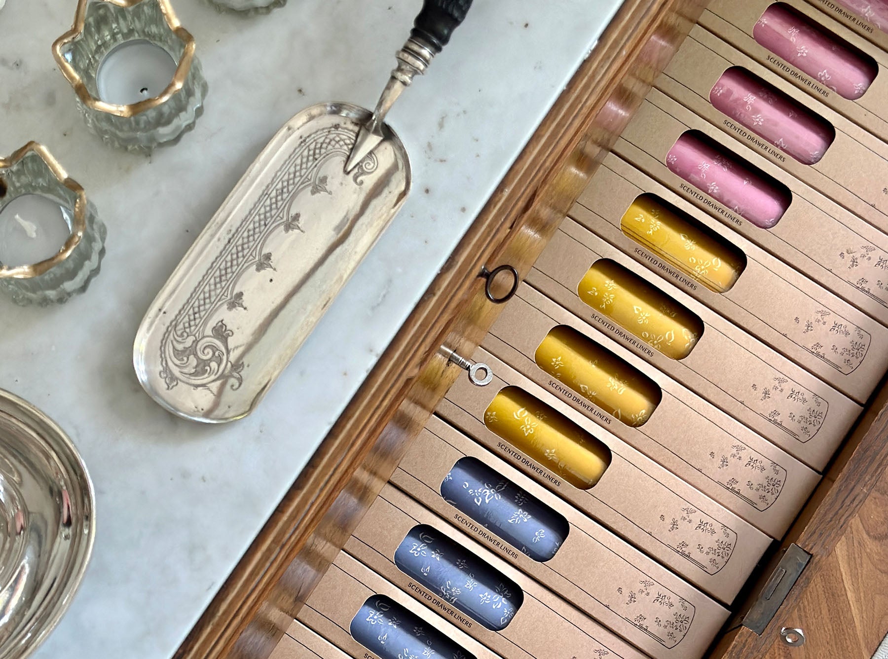 S&B Bergamot & Orange Scented Drawer Liners in Yellow, 5 Sheets, 50x35cm