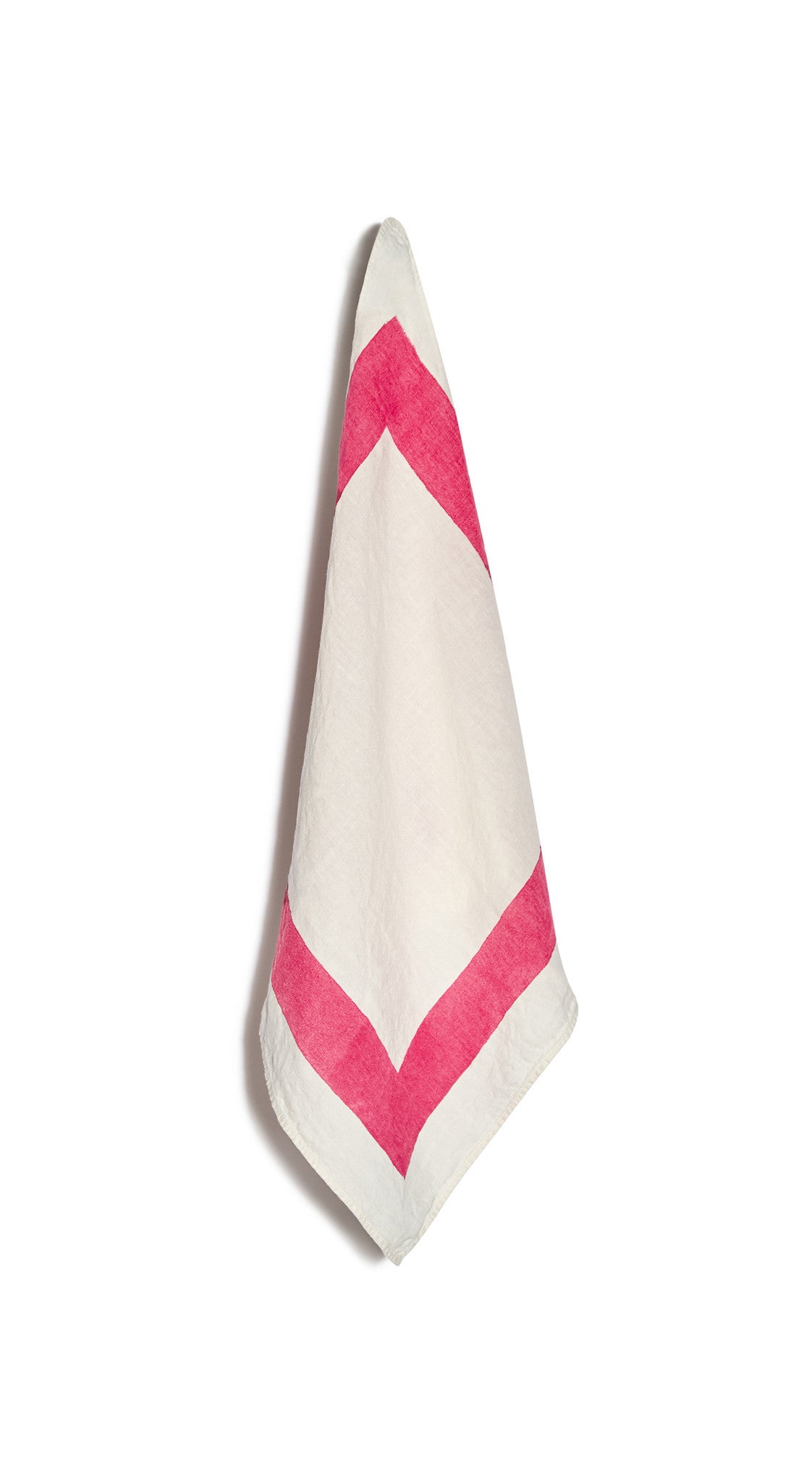 Cornice Linen Napkin in Fuchsia Pink, 50x50cm