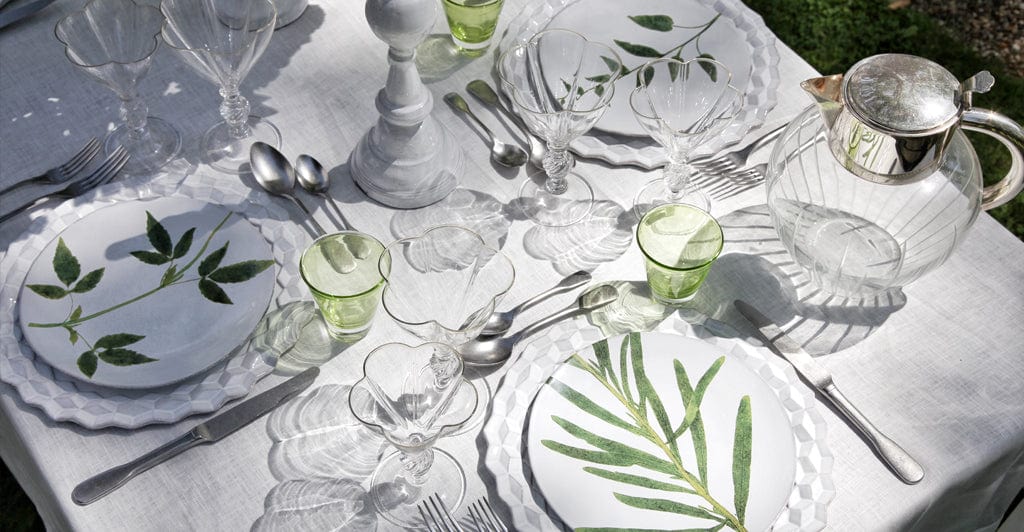 Summerill & Bishop Beautiful White Hemstitch Linen Tablecloth
