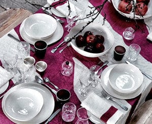 Summerill & Bishop Handmade 35cm Porcelain Salad Bowl with Plain Rim