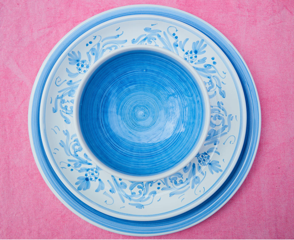 S&B Decorated Dinner Plate in White With Yellow Pattern, 26cm