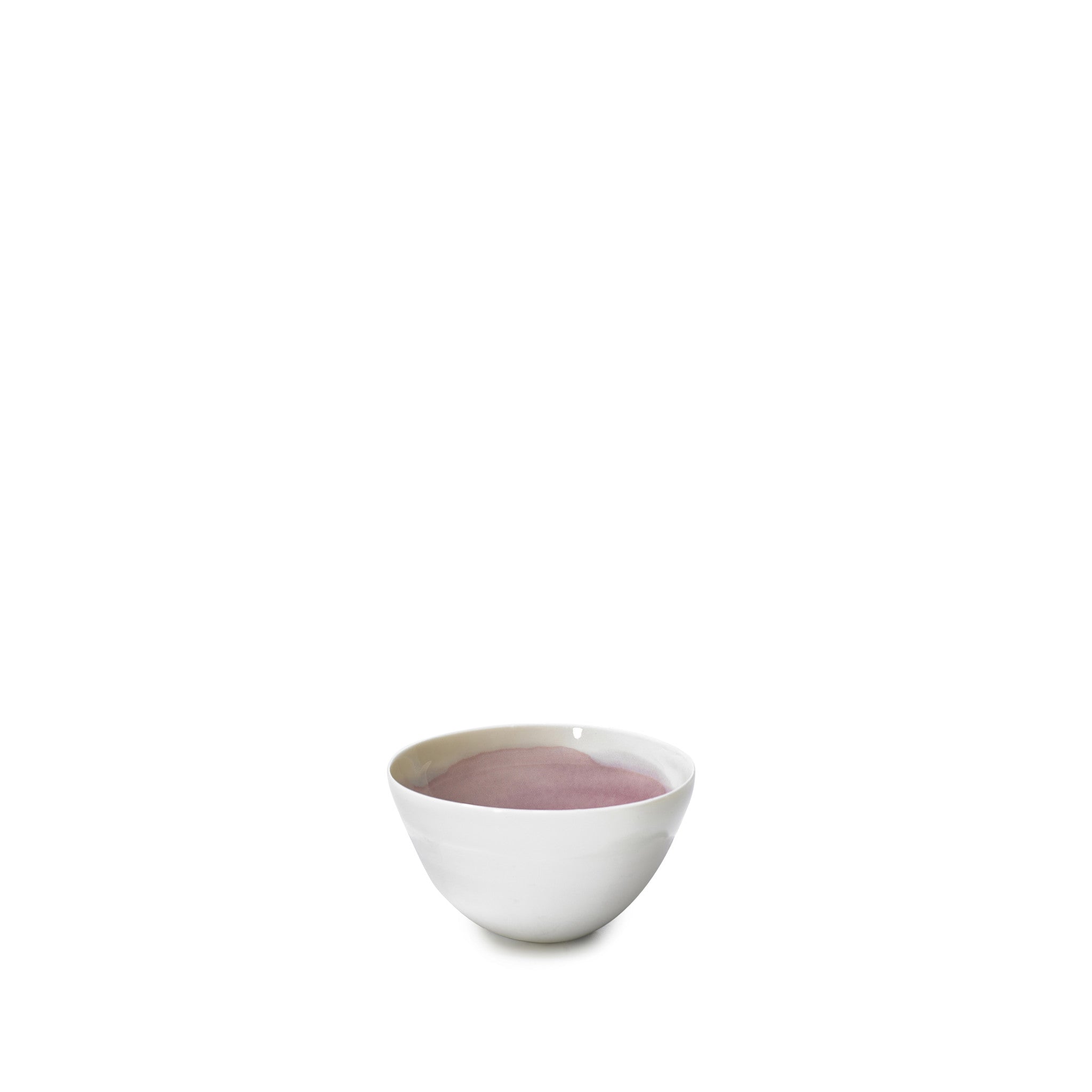 Small Grape Purple Ceramic Bowl with White Edge, 8cm