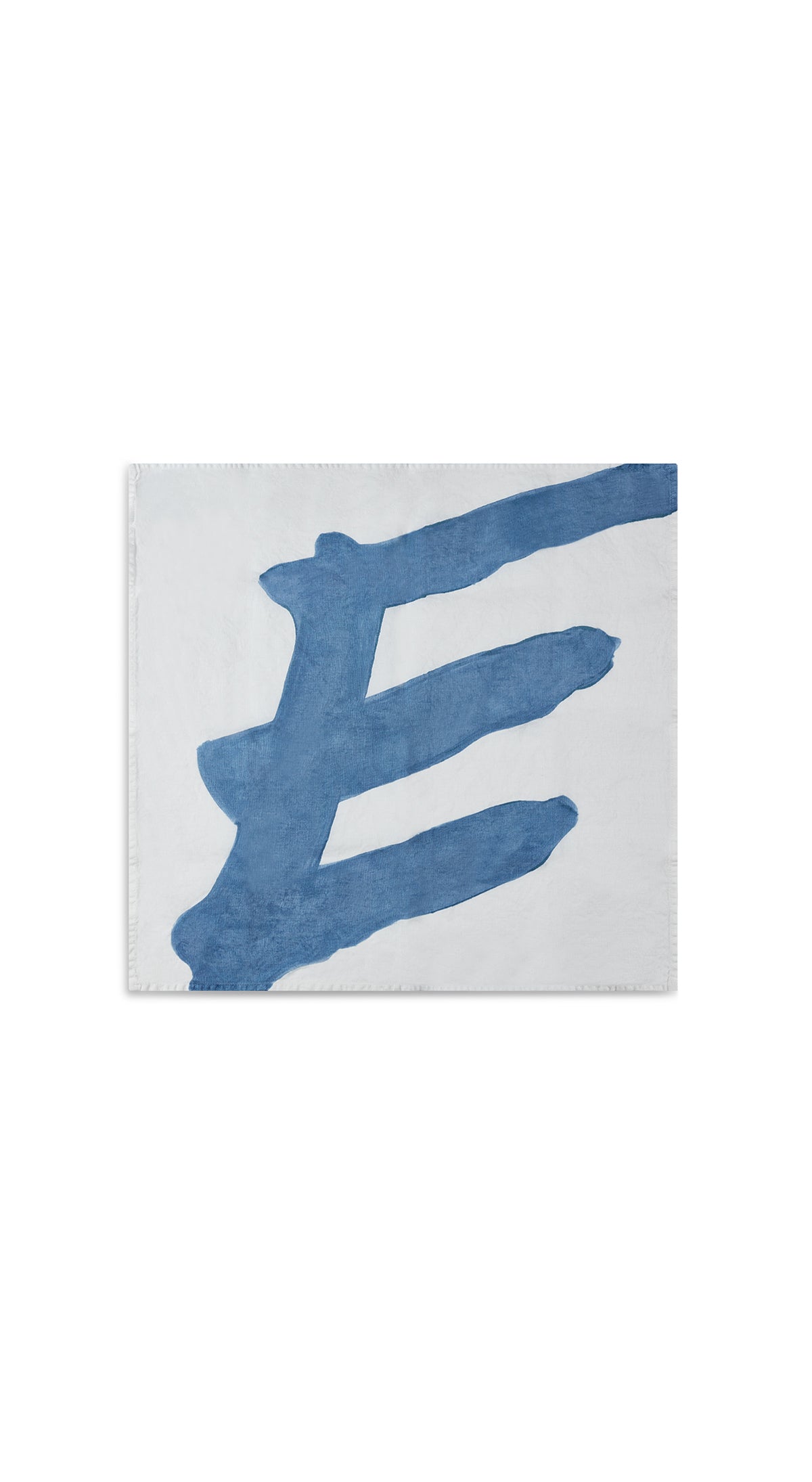 Alphabet Napkin 'E' in Powder Blue, 50x50cm