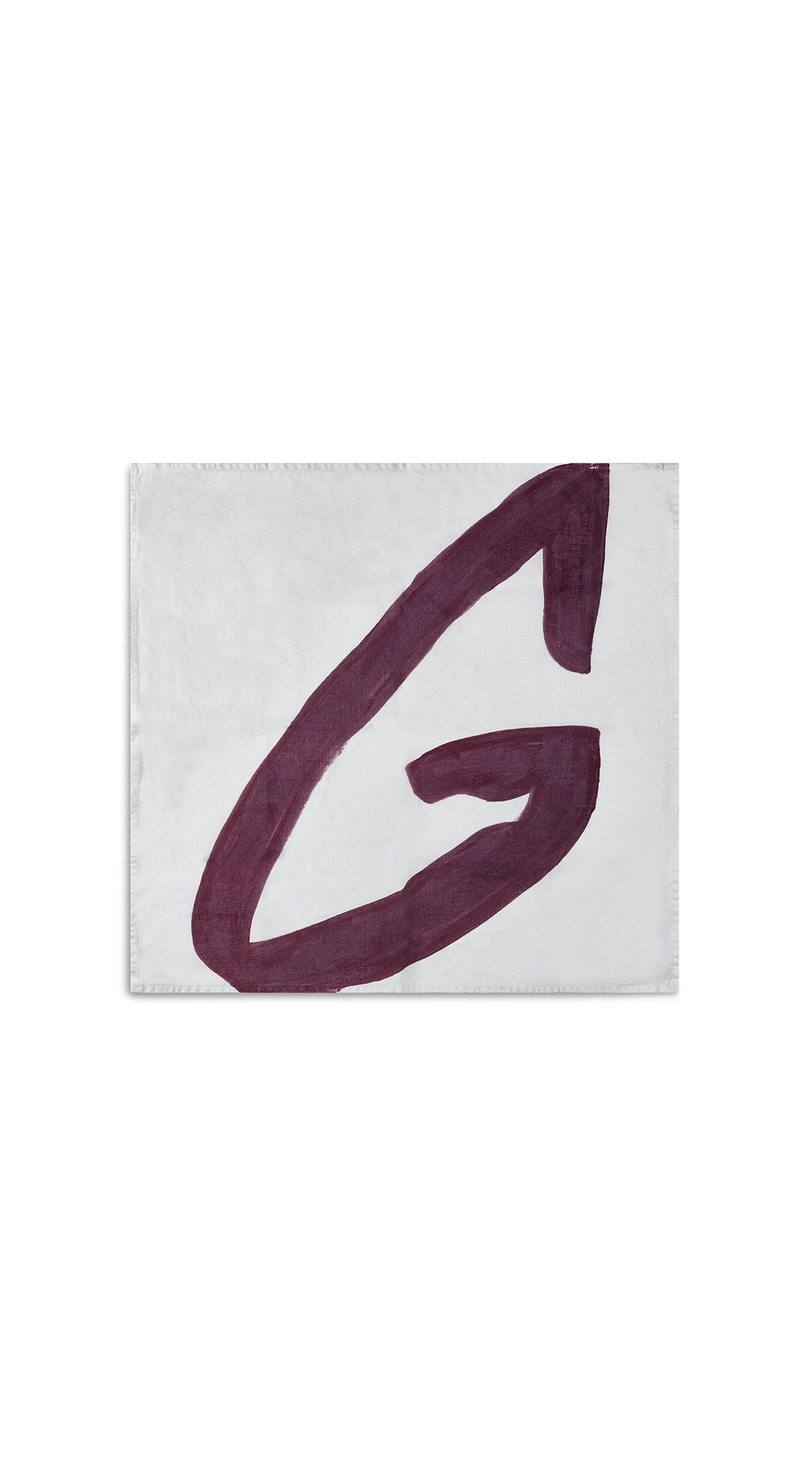 Alphabet Napkin 'G' in Grape Purple, 50x50cm