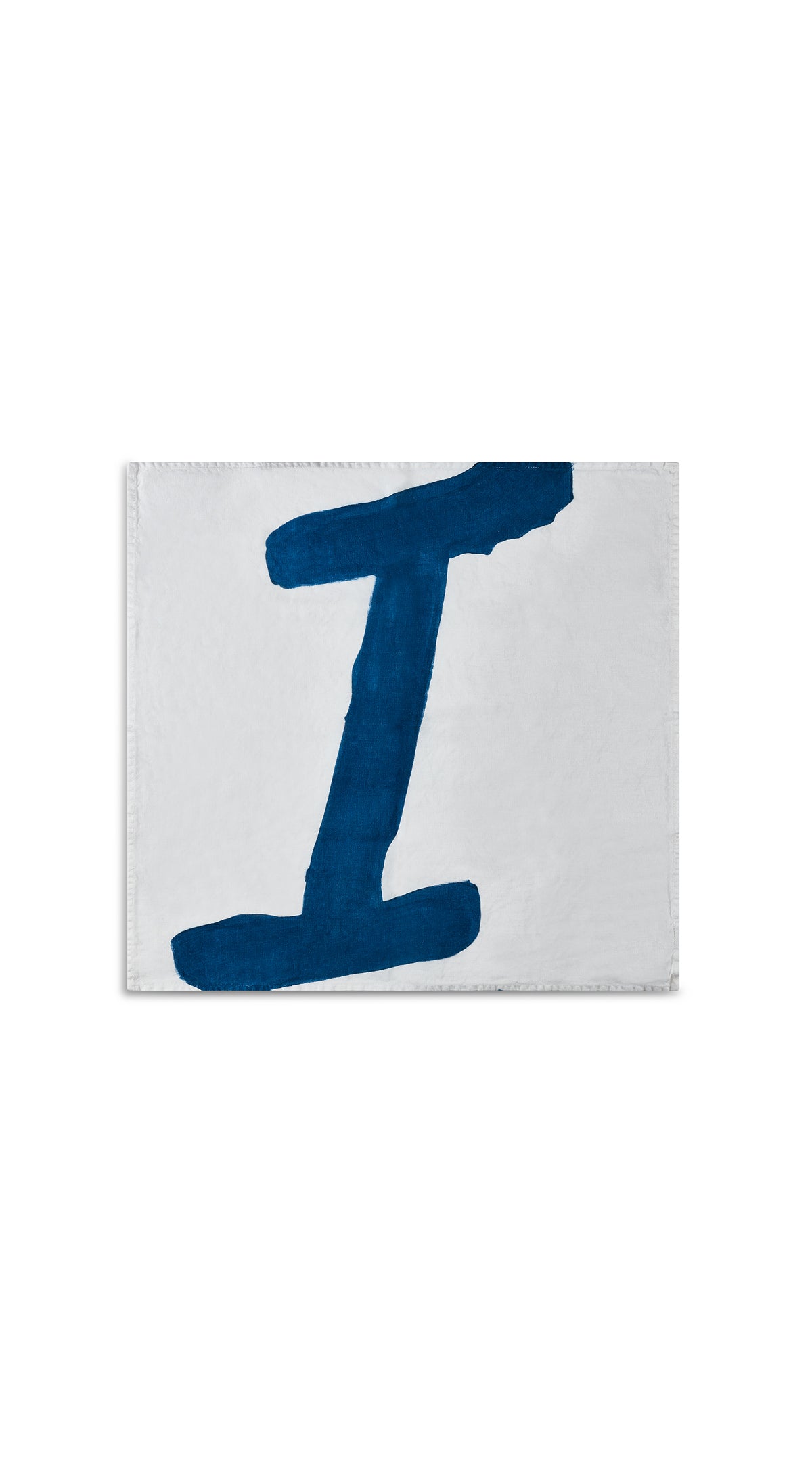 Alphabet Napkin 'I' in Midnight Blue, 50x50cm