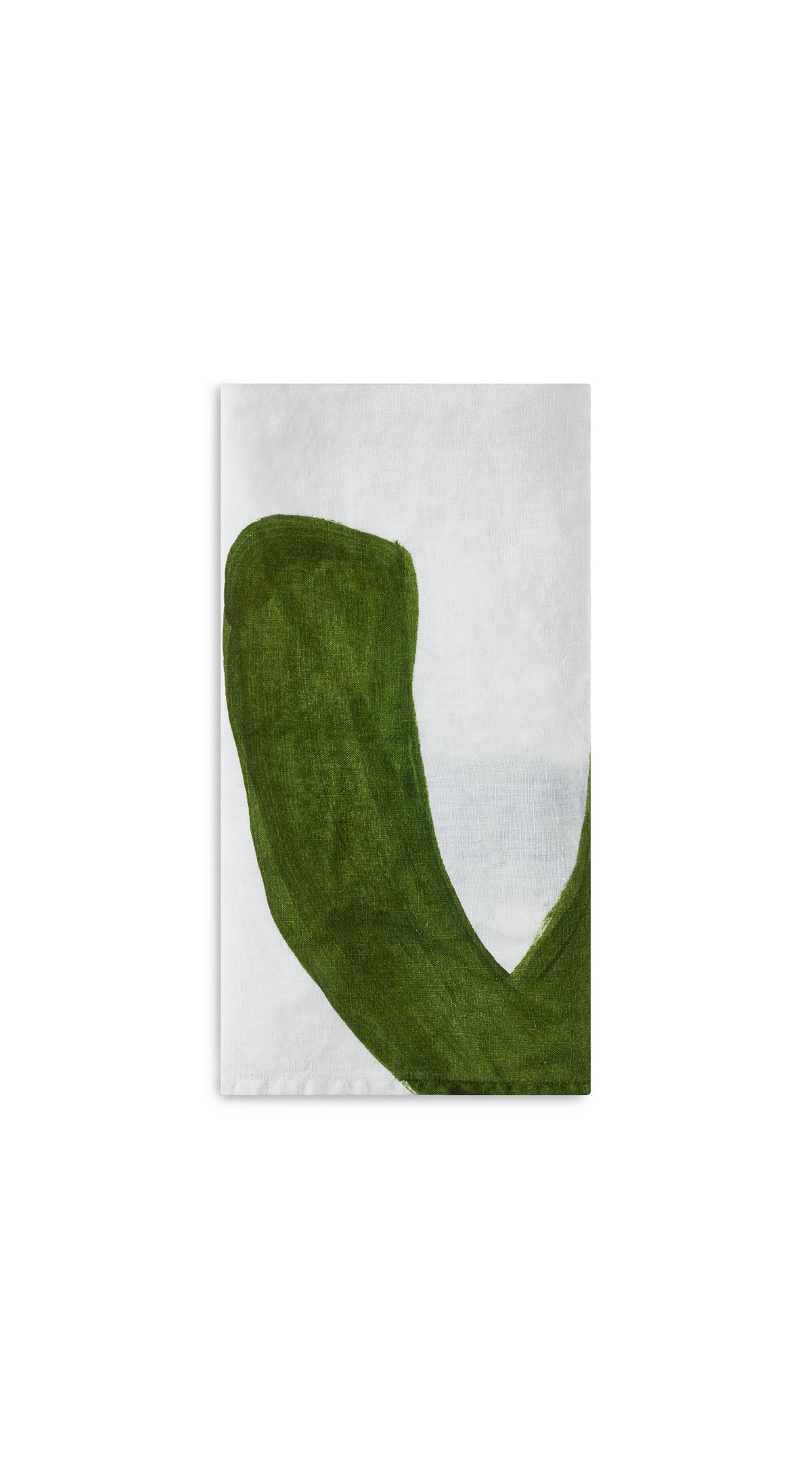 Alphabet Napkin 'J' in Avocado Green, 50x50cm