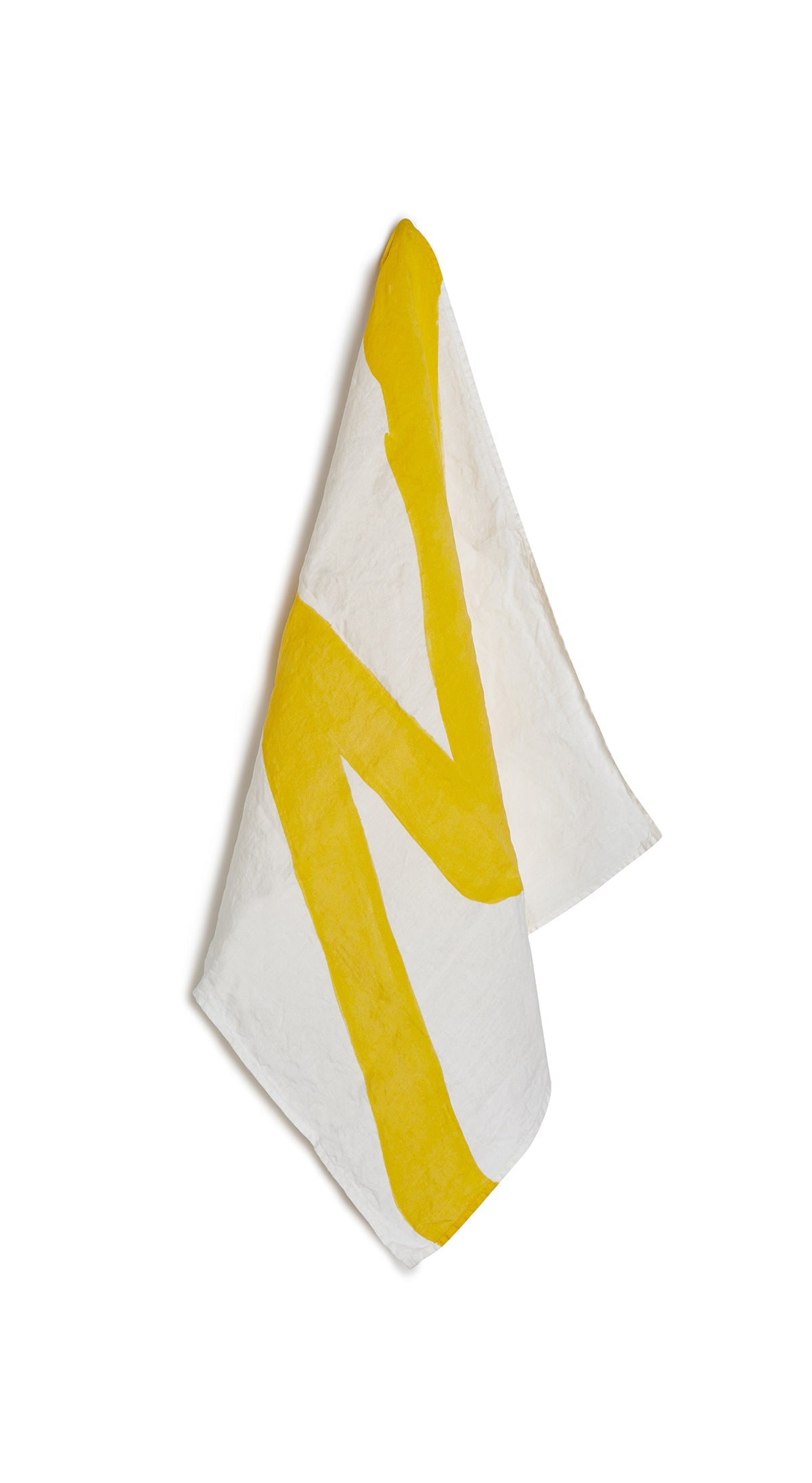 Alphabet Napkin 'M' in Lemon Yellow, 50x50cm