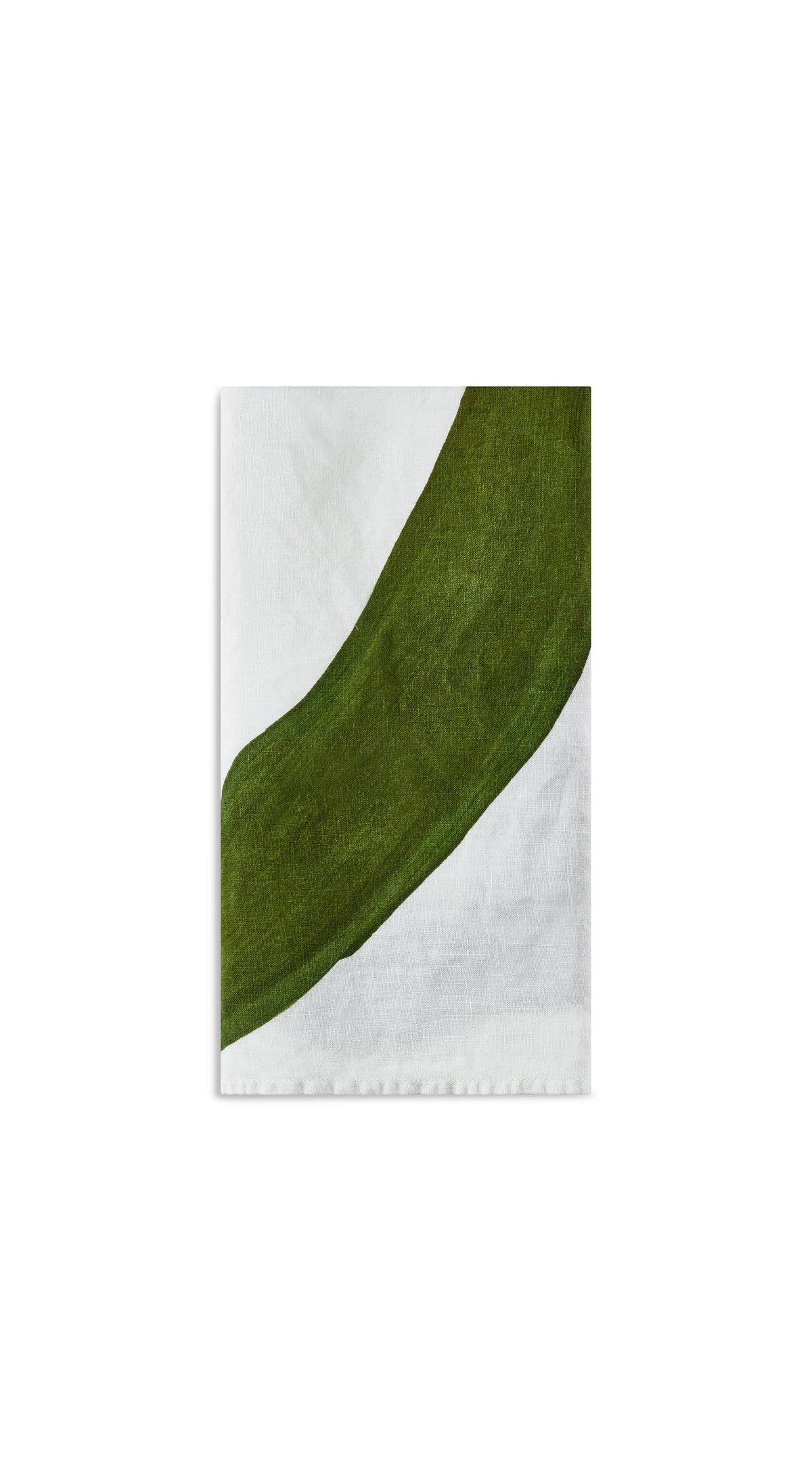 Alphabet Napkin 'O' in Avocado Green, 50x50cm