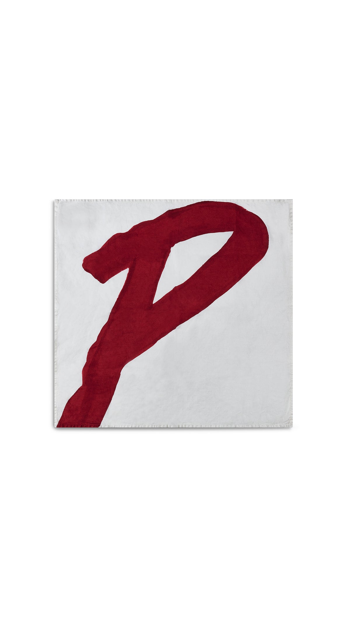 Alphabet Napkin 'P' in Claret Red, 50x50cm