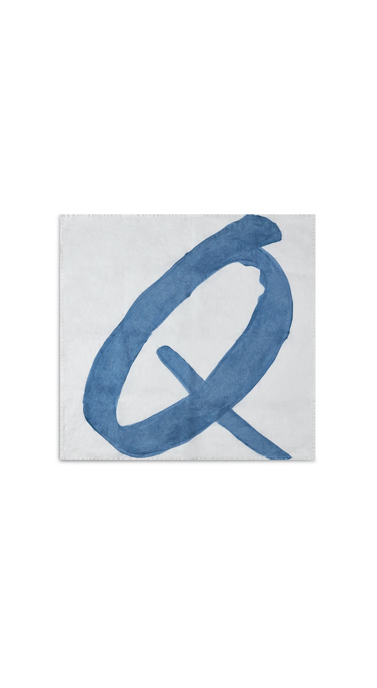 Alphabet Napkin 'Q' in Powder Blue, 50x50cm