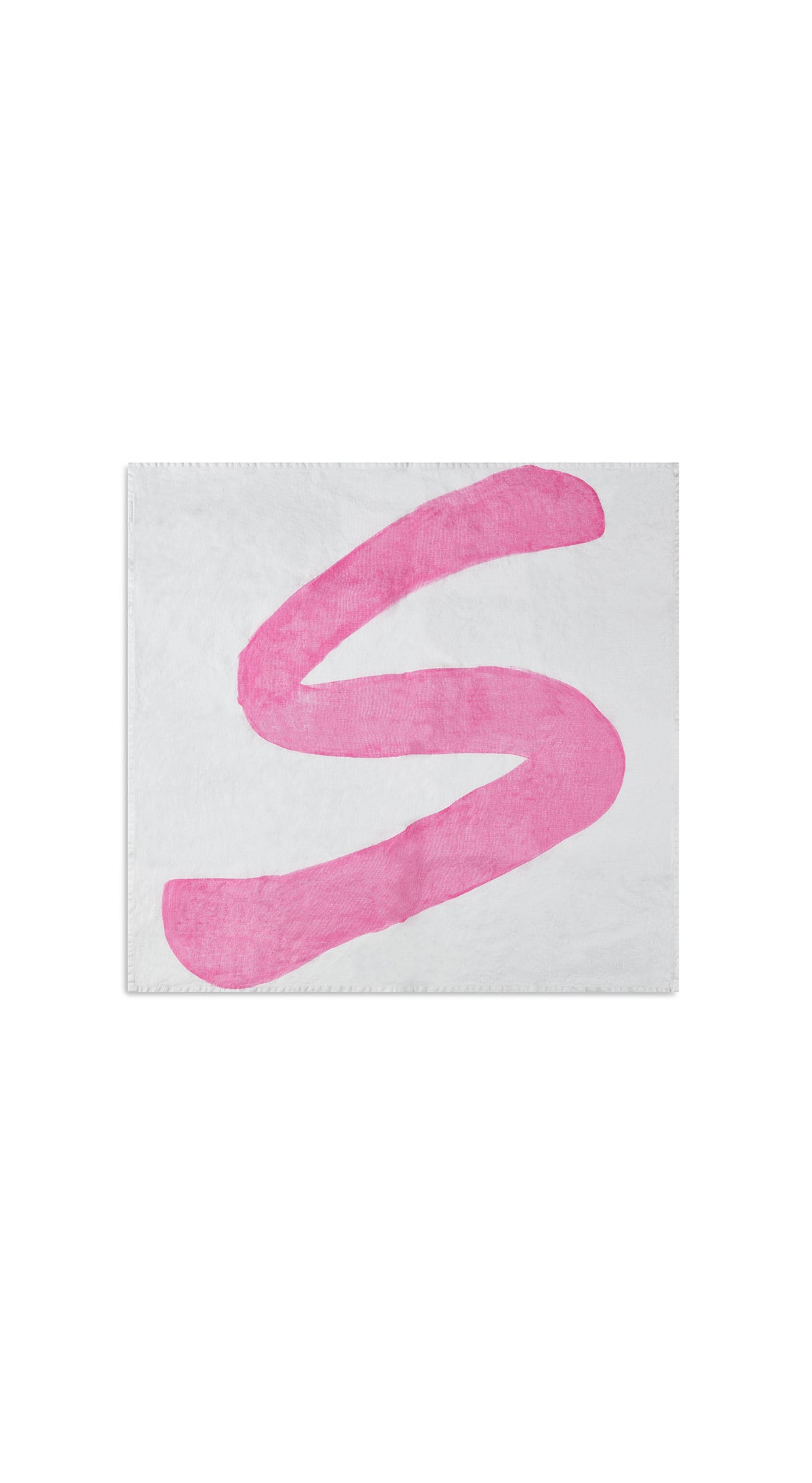 Alphabet Napkin 'S' in Rose Pink, 50x50cm