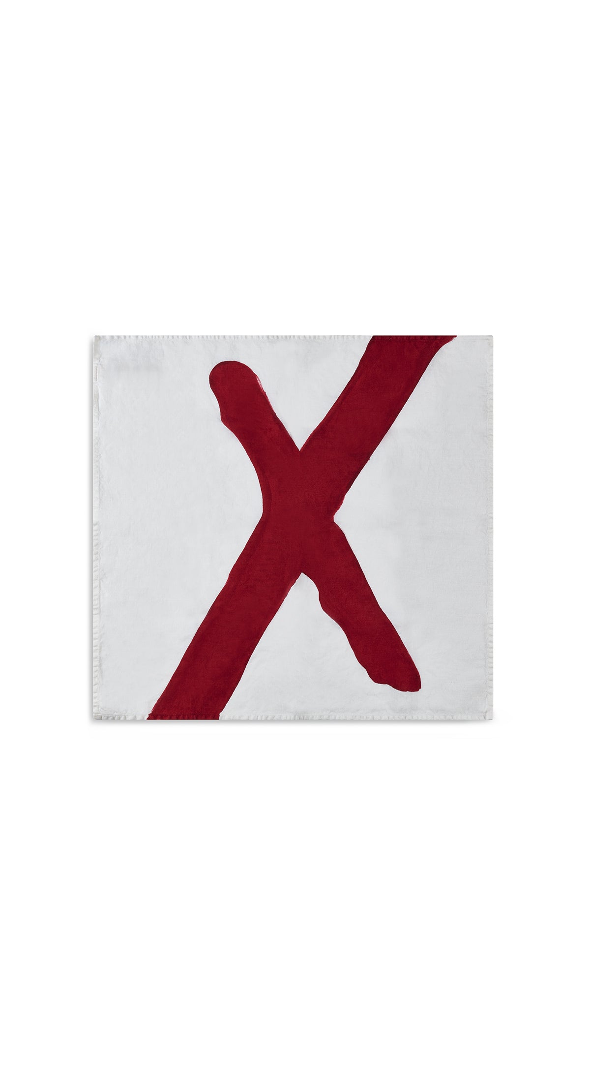 Alphabet Napkin 'X' in Claret Red, 50x50cm