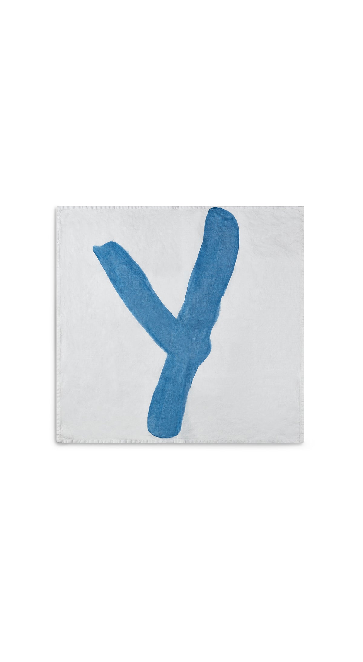 Alphabet Napkin 'Y' in Sky Blue, 50x50cm
