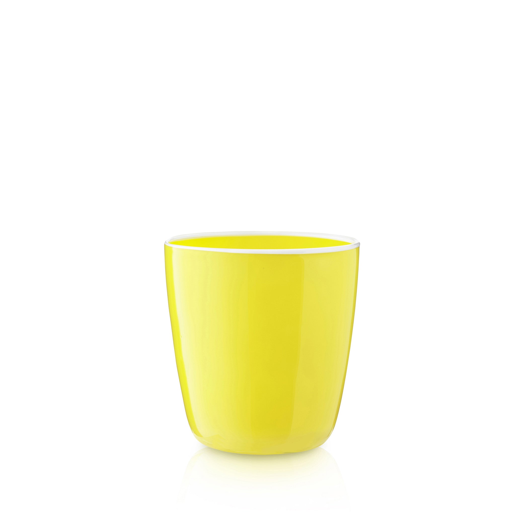 Handblown Bumba Glass Tumbler in Lemon Yellow, 30cl