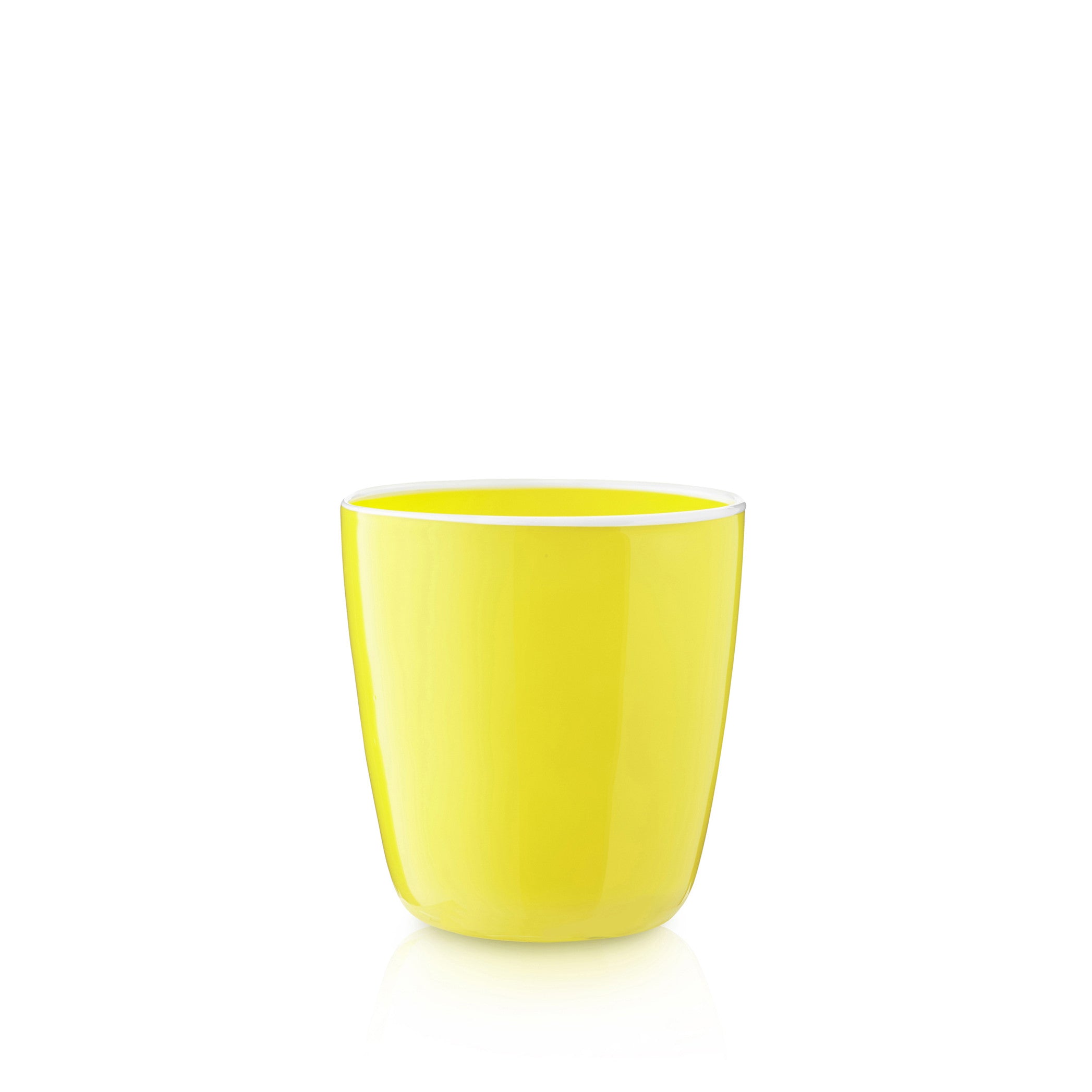 Handblown Bumba Glass in Lemon Yellow, 30cl