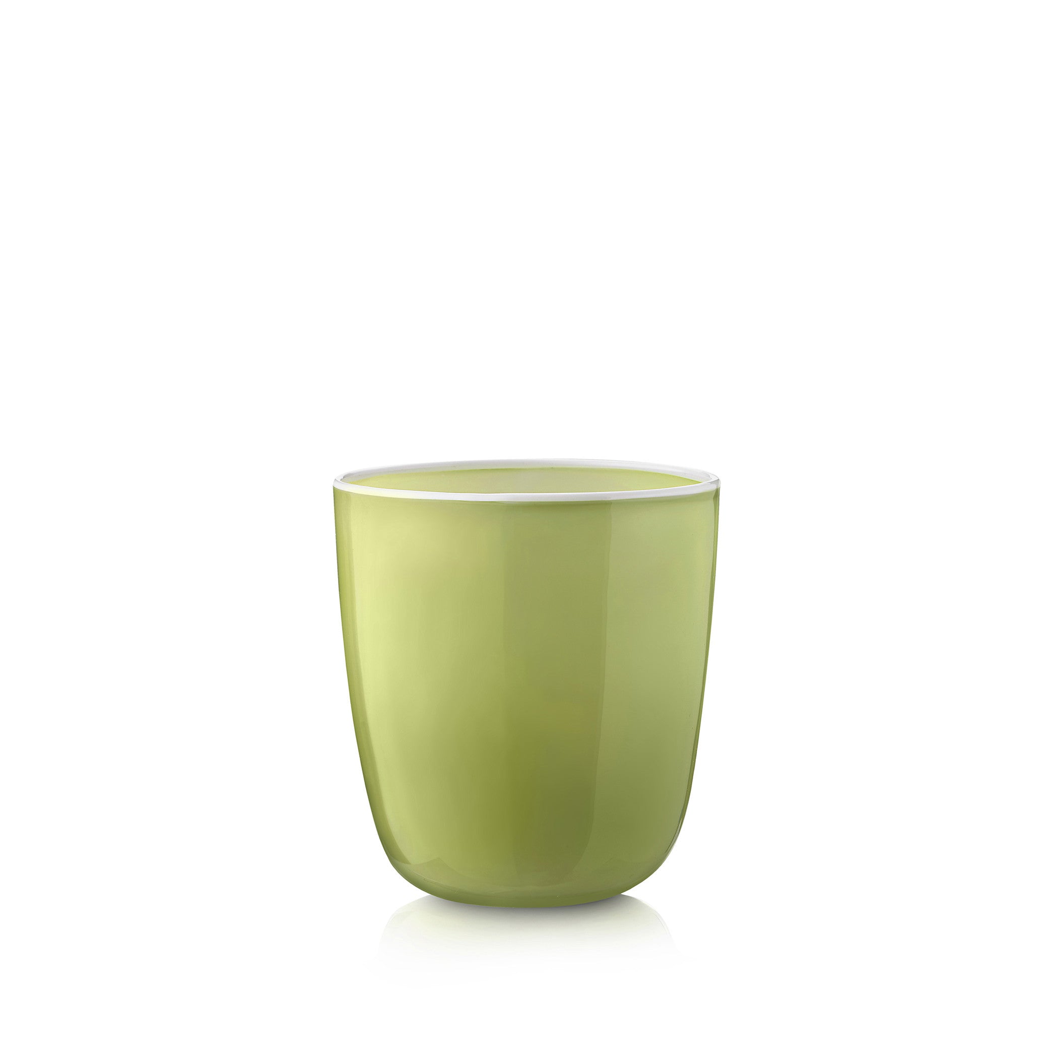 Handblown Bumba Glass in Apple Green, 30cl