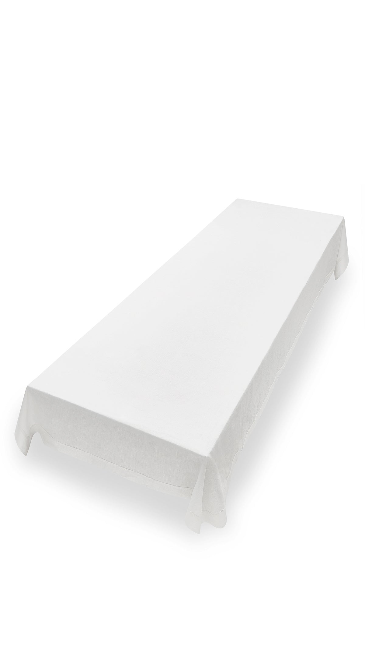 Summerill & Bishop Beautiful White Hemstitch Linen Tablecloth