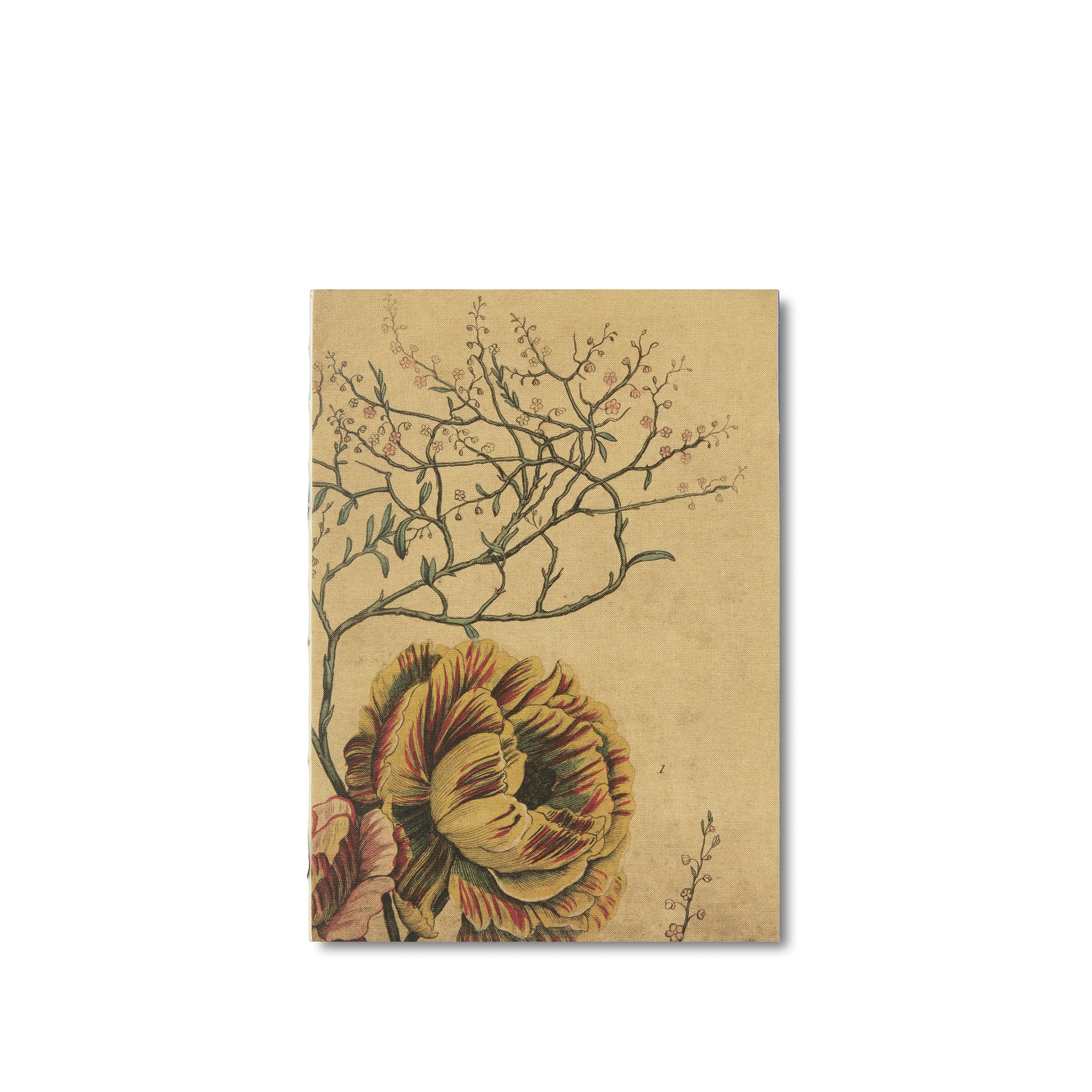 Canvas Notebook Peony Flower, 15cm x 21cm