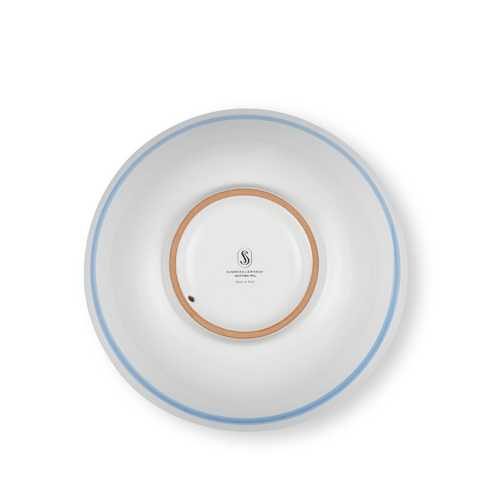 S&B 'Brushed' Ceramic Serving Bowl in Light Blue, 30cm