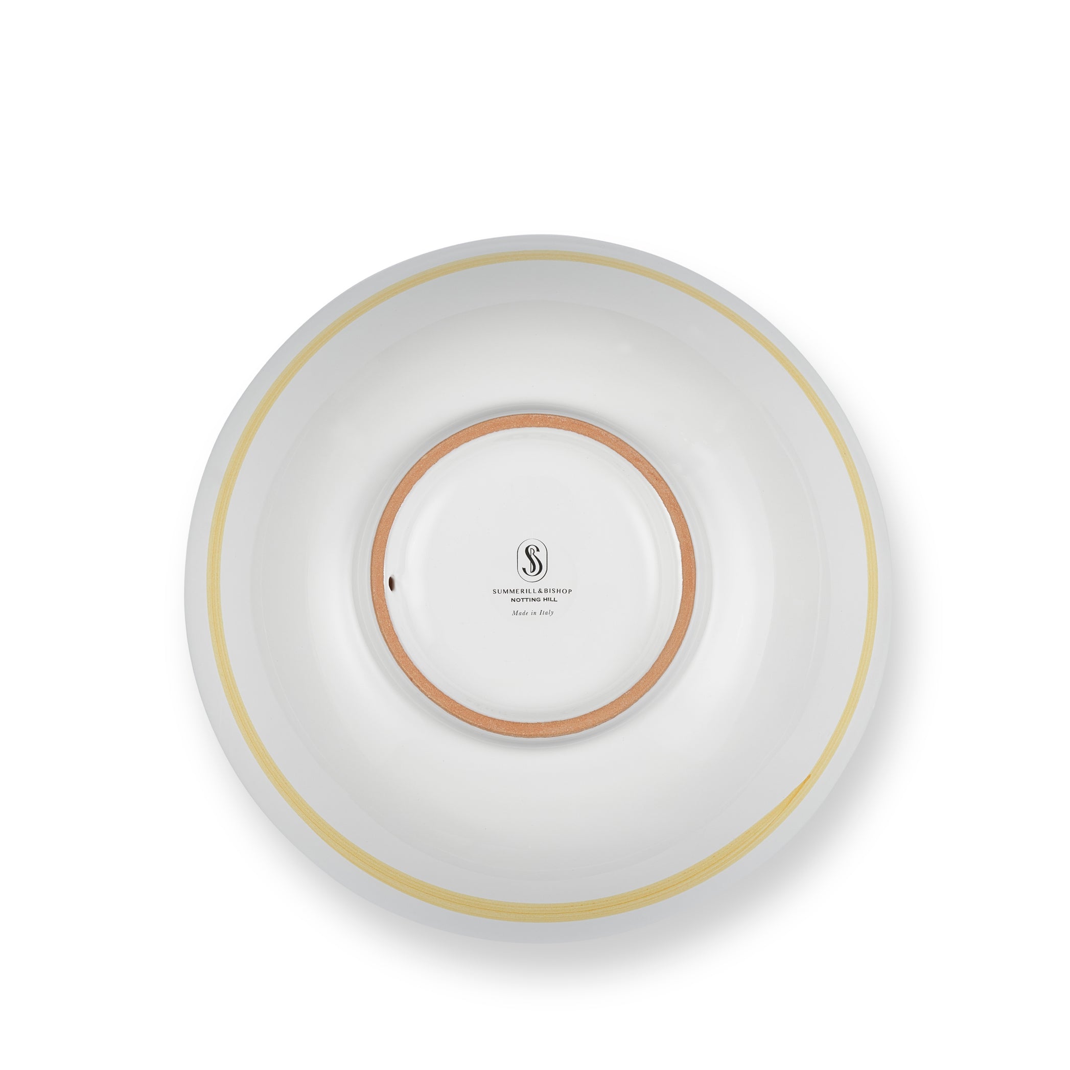 S&B 'Brushed' Ceramic Serving Bowl in Yellow, 30cm
