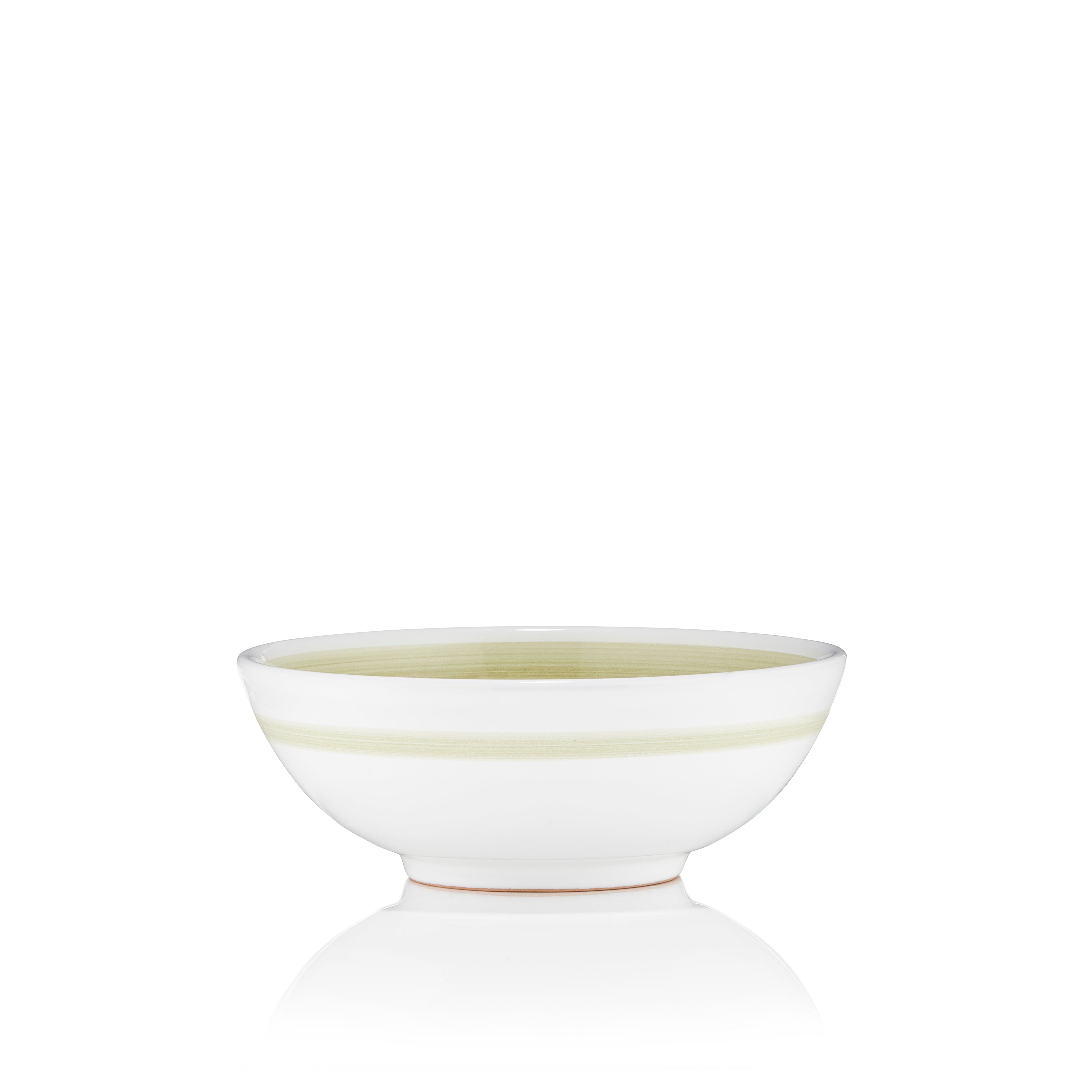 S&B 'Brushed' Ceramic Soup Bowl in Season Green, 16cm