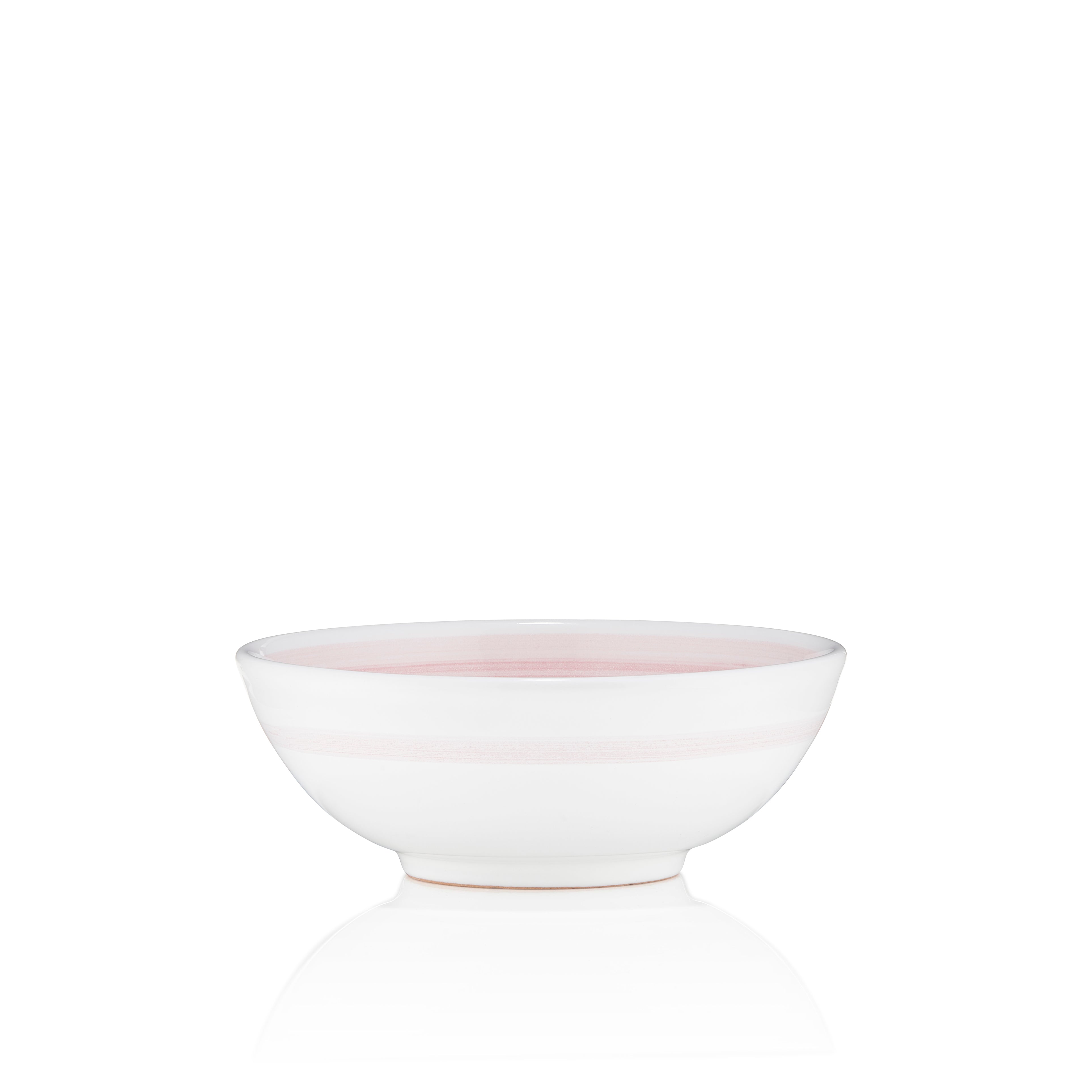 S&B 'Brushed' Ceramic Soup Bowl in Pastel Pink, 16cm