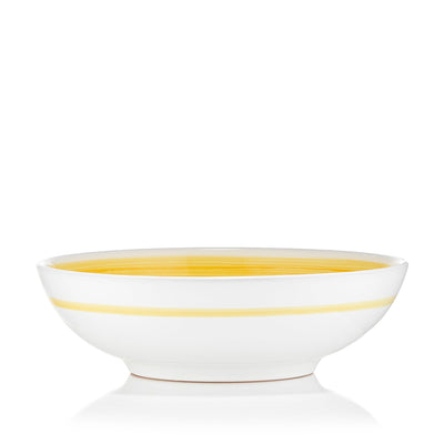 S&amp;B &#39;Brushed&#39; Ceramic Serving Bowl in Yellow, 30cm