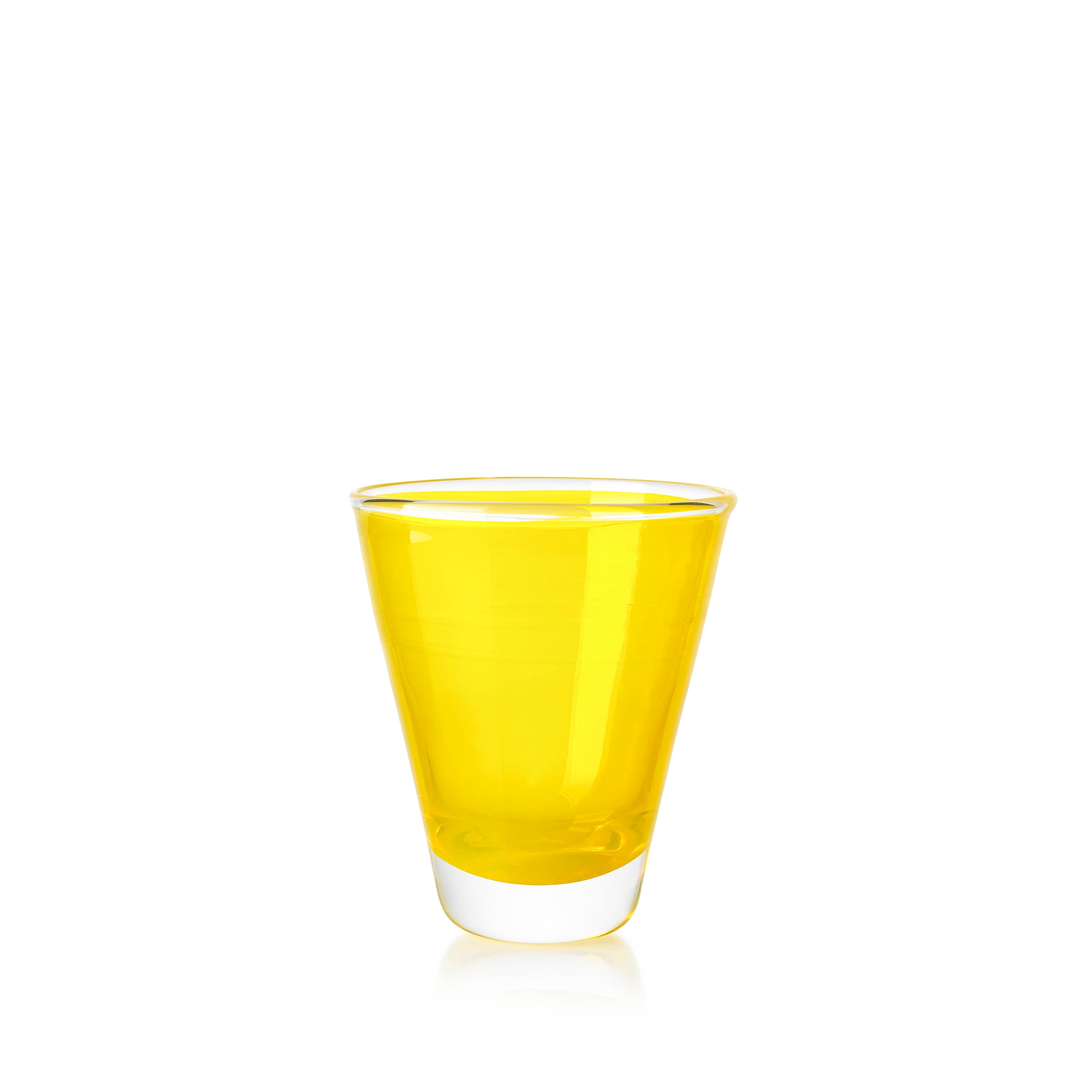 Handblown Clair Glass in Lemon Yellow, 20cl