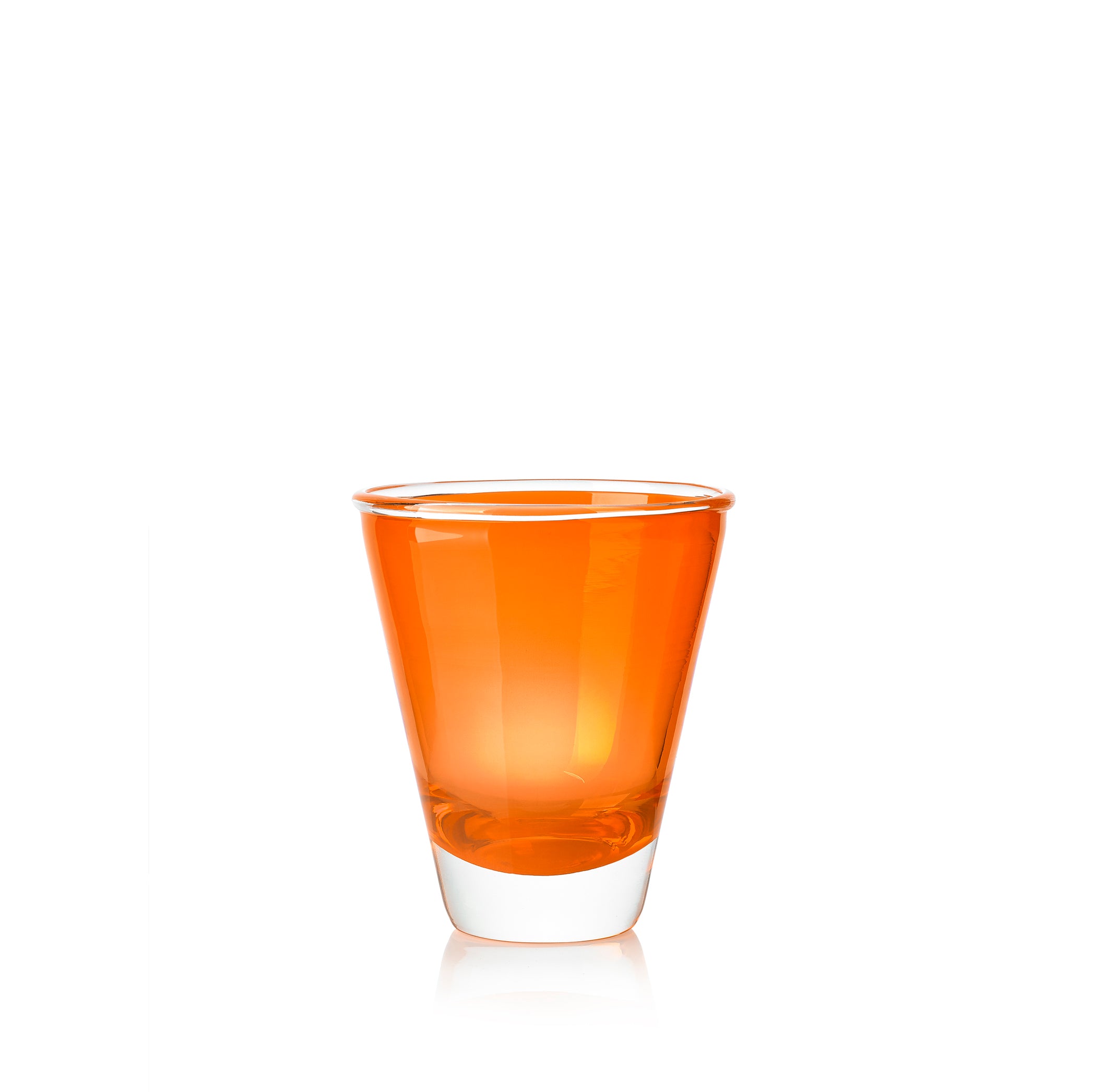 Handblown Clair Glass in Orange, 20cl
