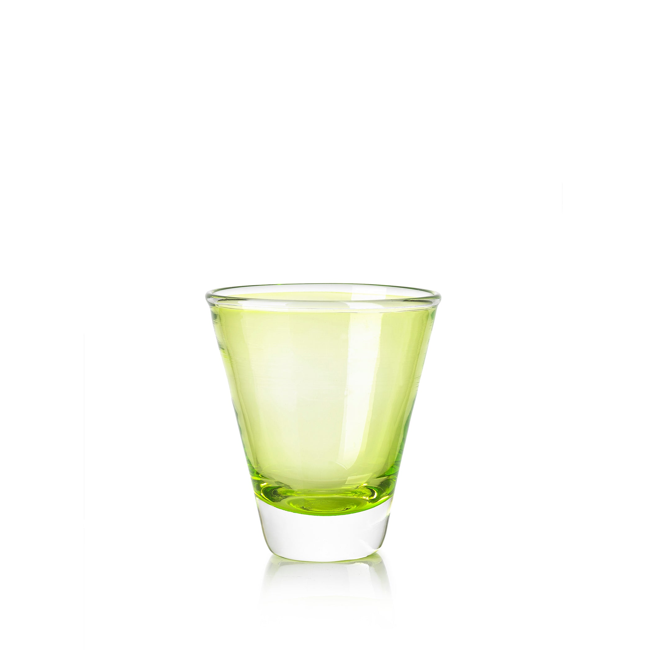 Handblown Clair Glass in Lime Green, 20cl
