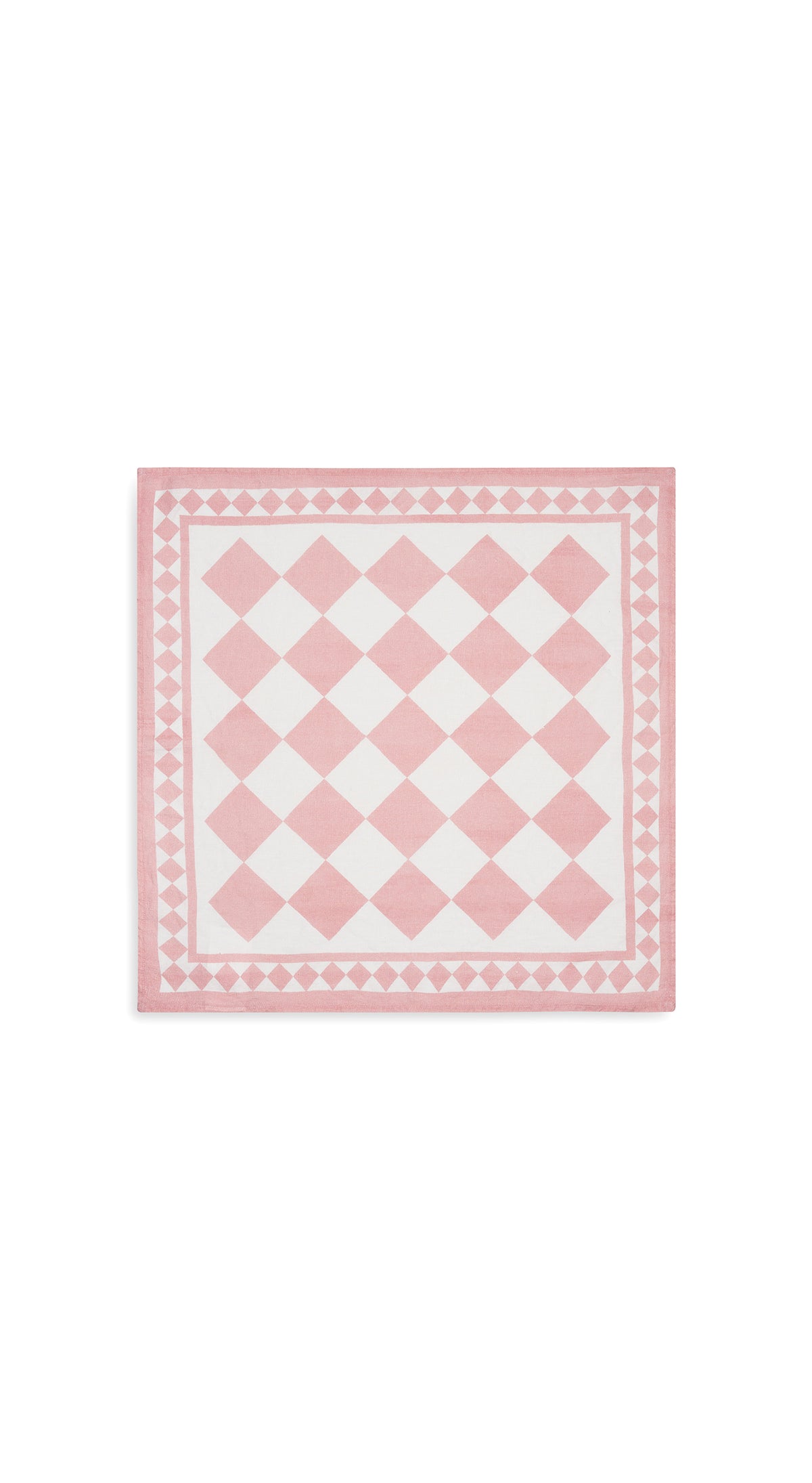 "Pink Check" Summerill & Bishop x Claridge's Linen Napkin, 50x50cm