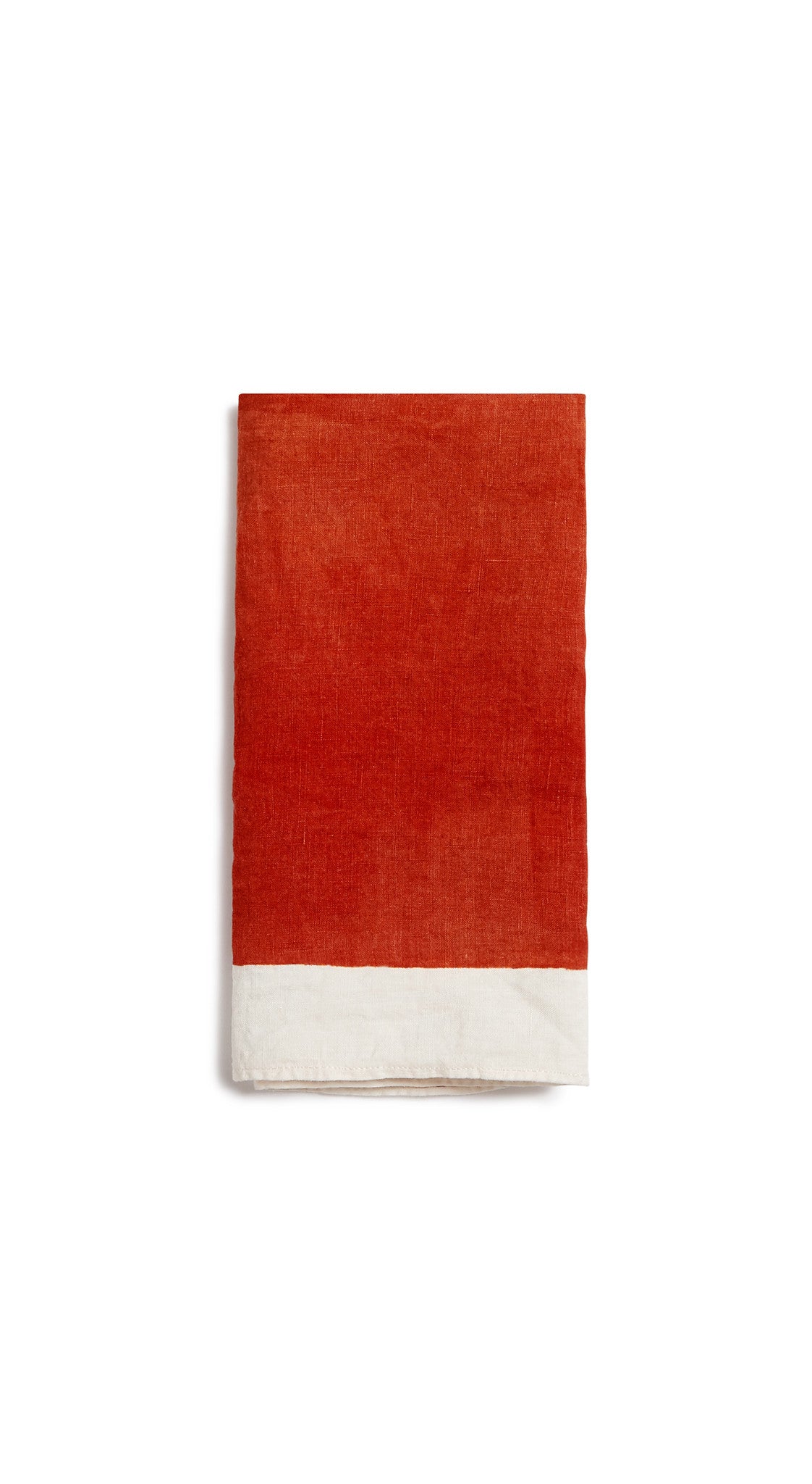 Full Field Linen Napkin in Rust Red, 50x50cm