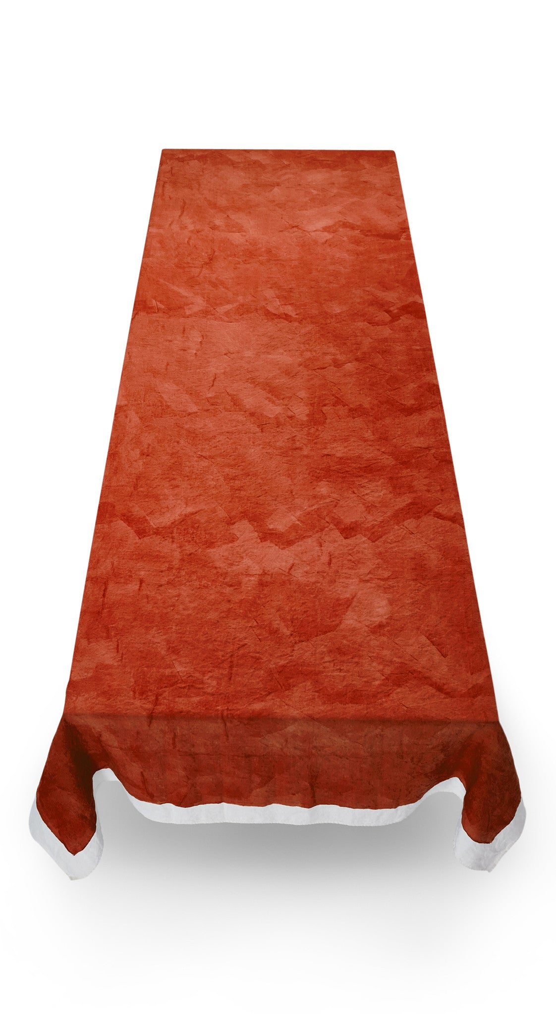 Full Field Linen Tablecloth in Rust Red