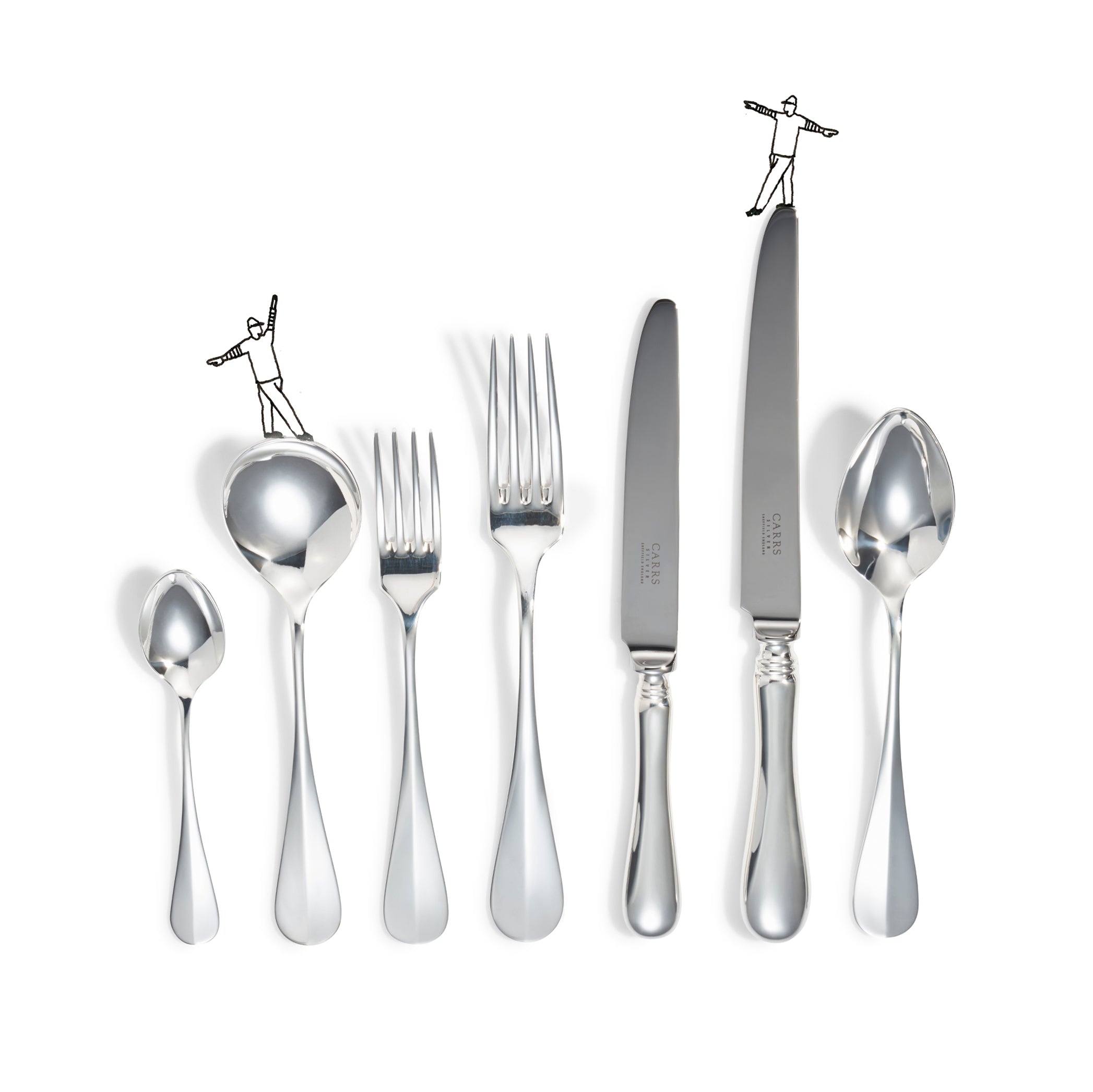 Baguette Silver Plated 7 Piece Cutlery Set
