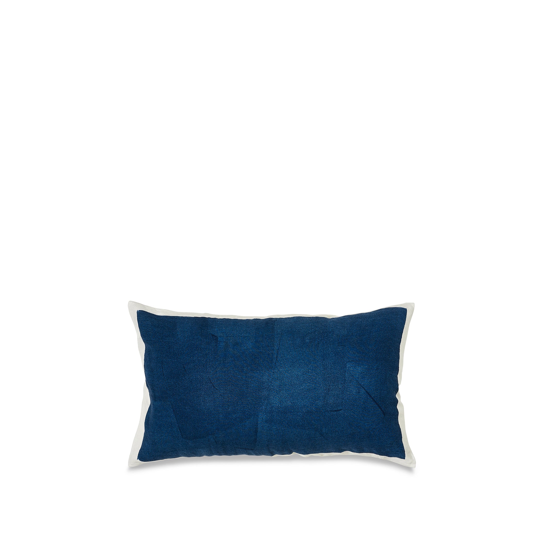 Hand Painted Linen Cushion in Midnight Blue, 50cm x 30cm